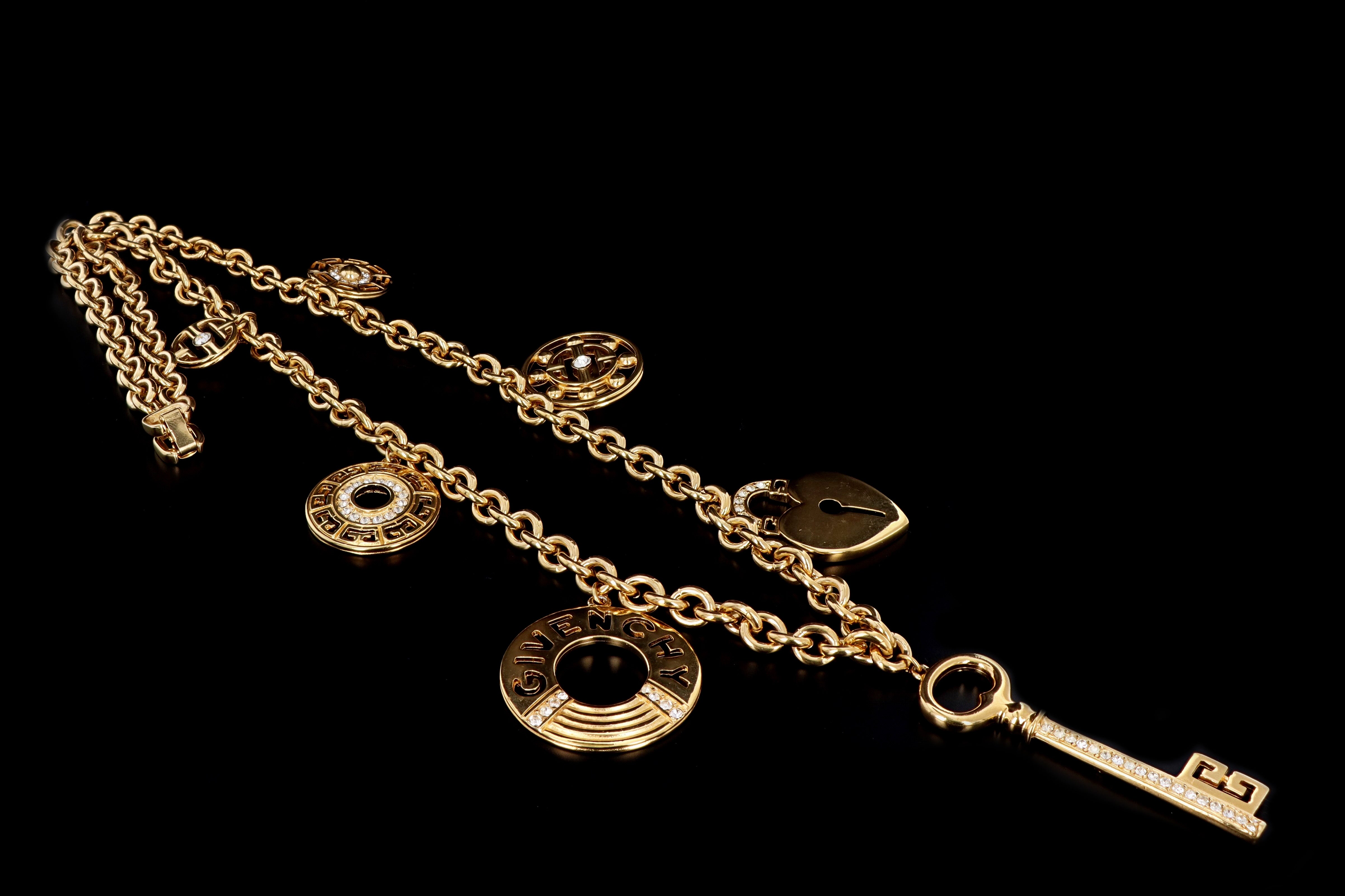 Vintage Givenchy Rare Gold Plated Long Chunky Necklace - Queen May