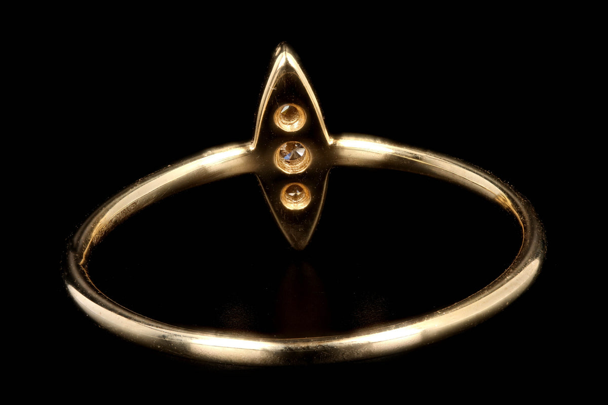 14K White, Yellow or Rose Gold Diamond Marquise Shape Ring - Queen May