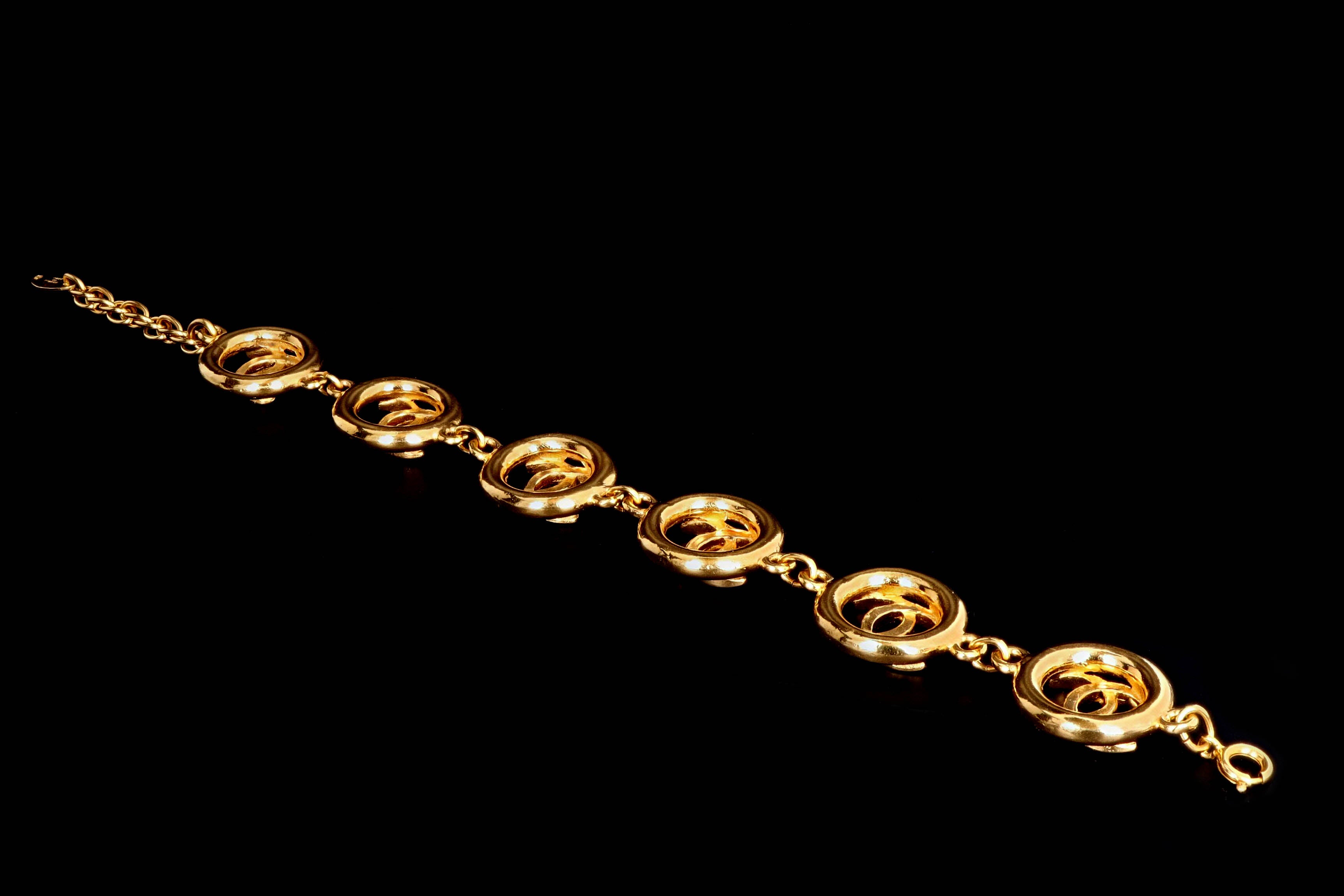 1983 Vintage Chanel Logo Bracelet - Queen May