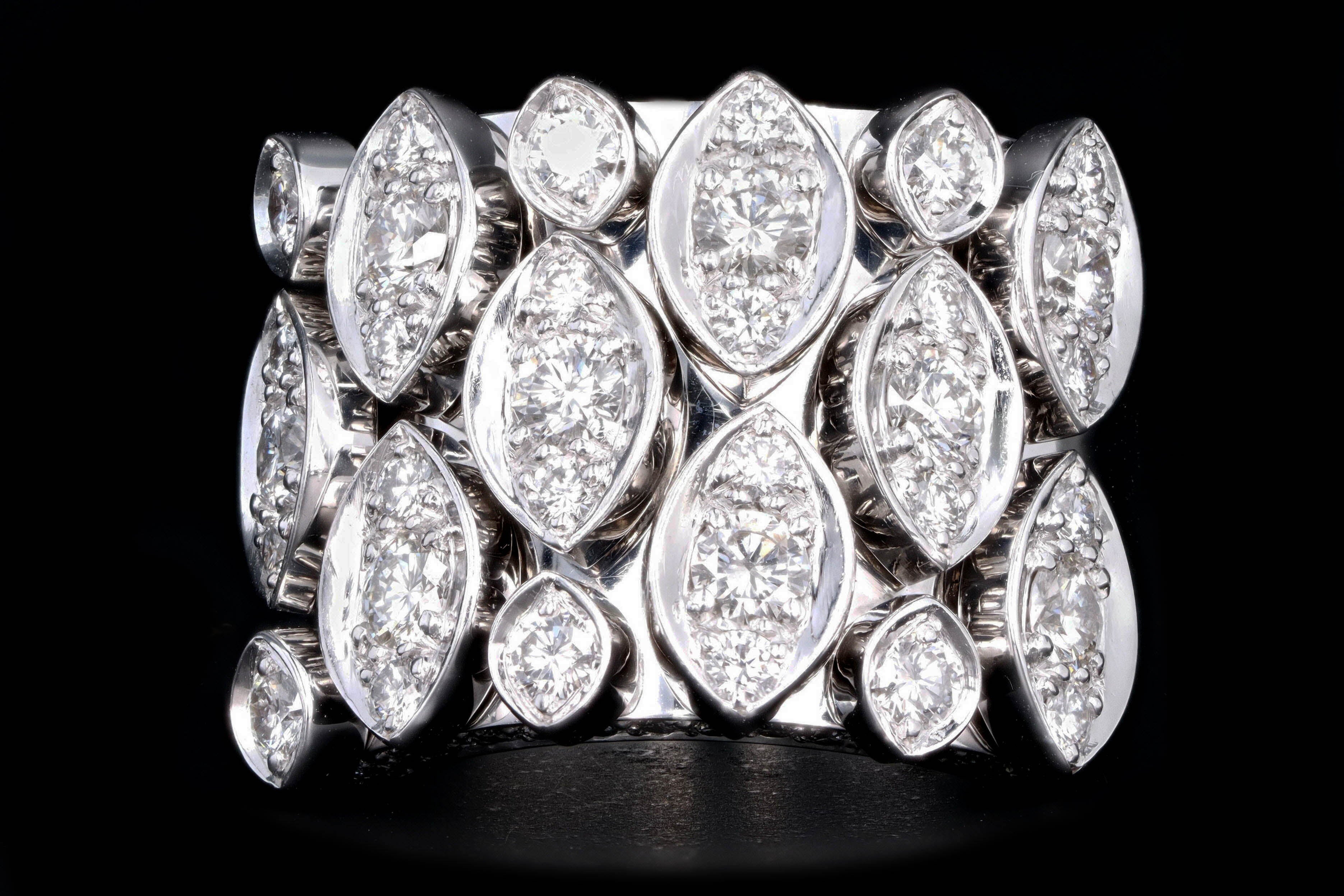 Modern Cartier Diadea 18K White Gold Diamond Ring - Queen May