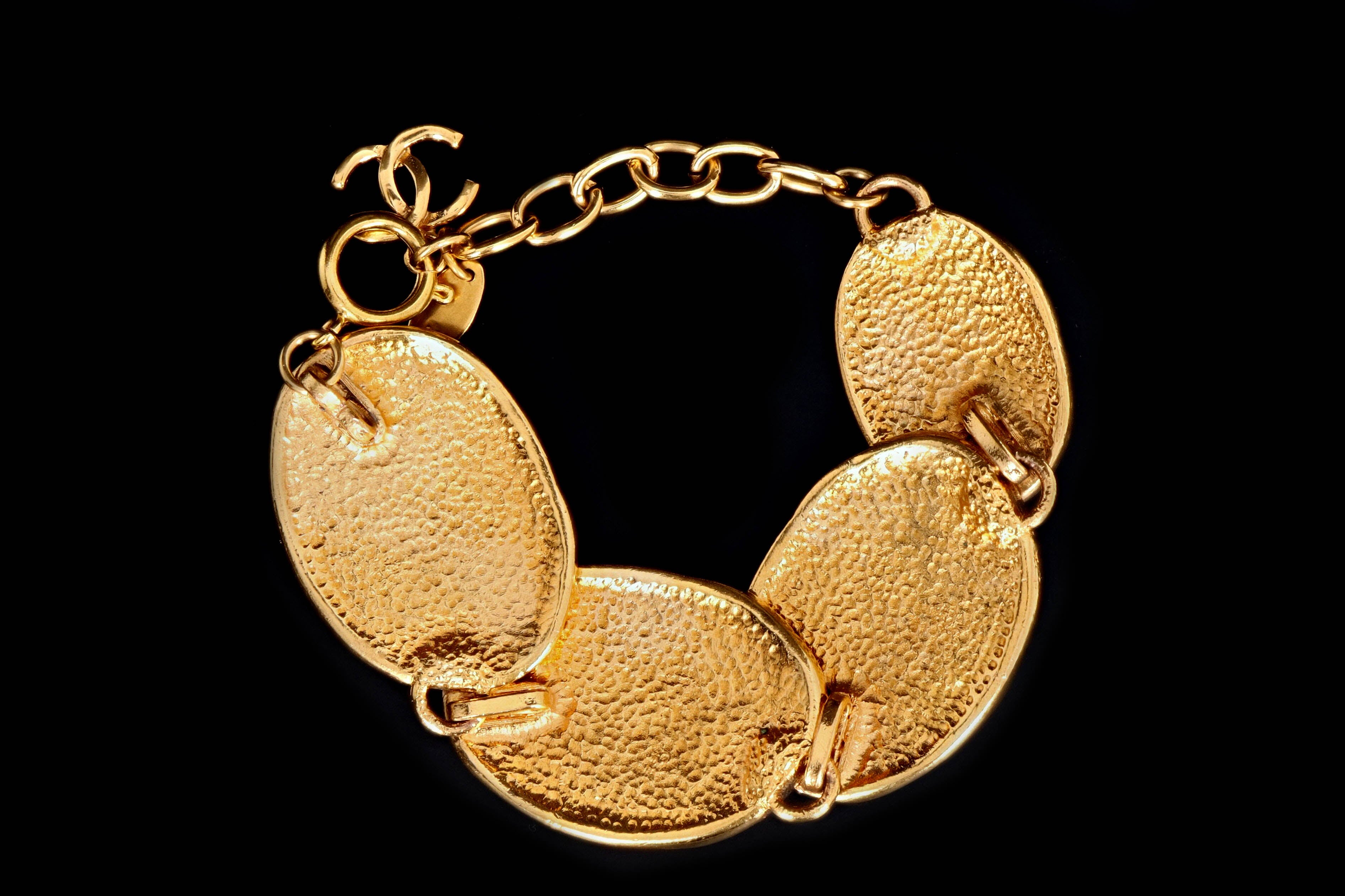 Vintage Chanel Crown CC Bracelet - Queen May