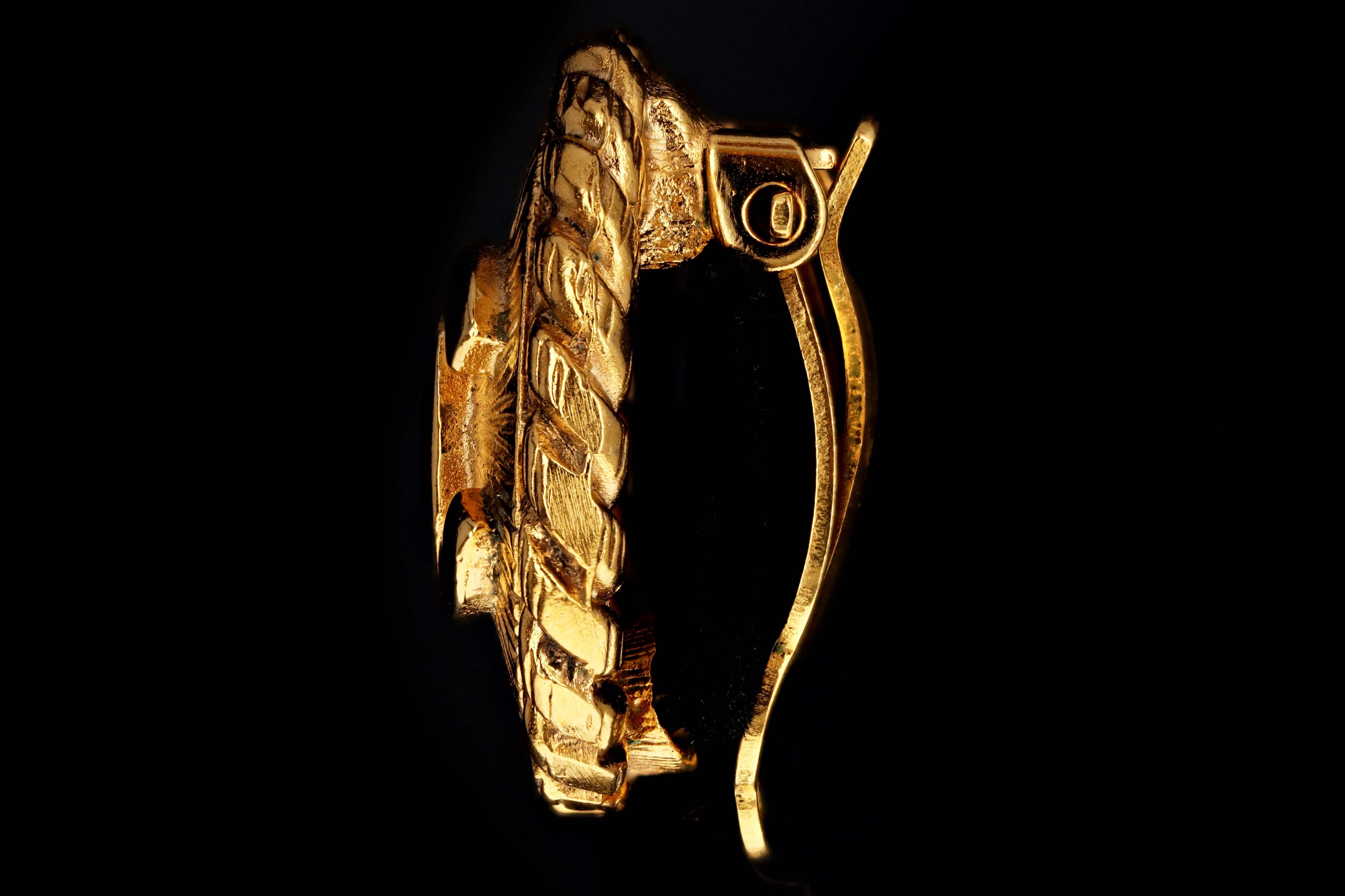 Vintage Chanel Small Coin Clip On Gold Plated Earrings - Queen May