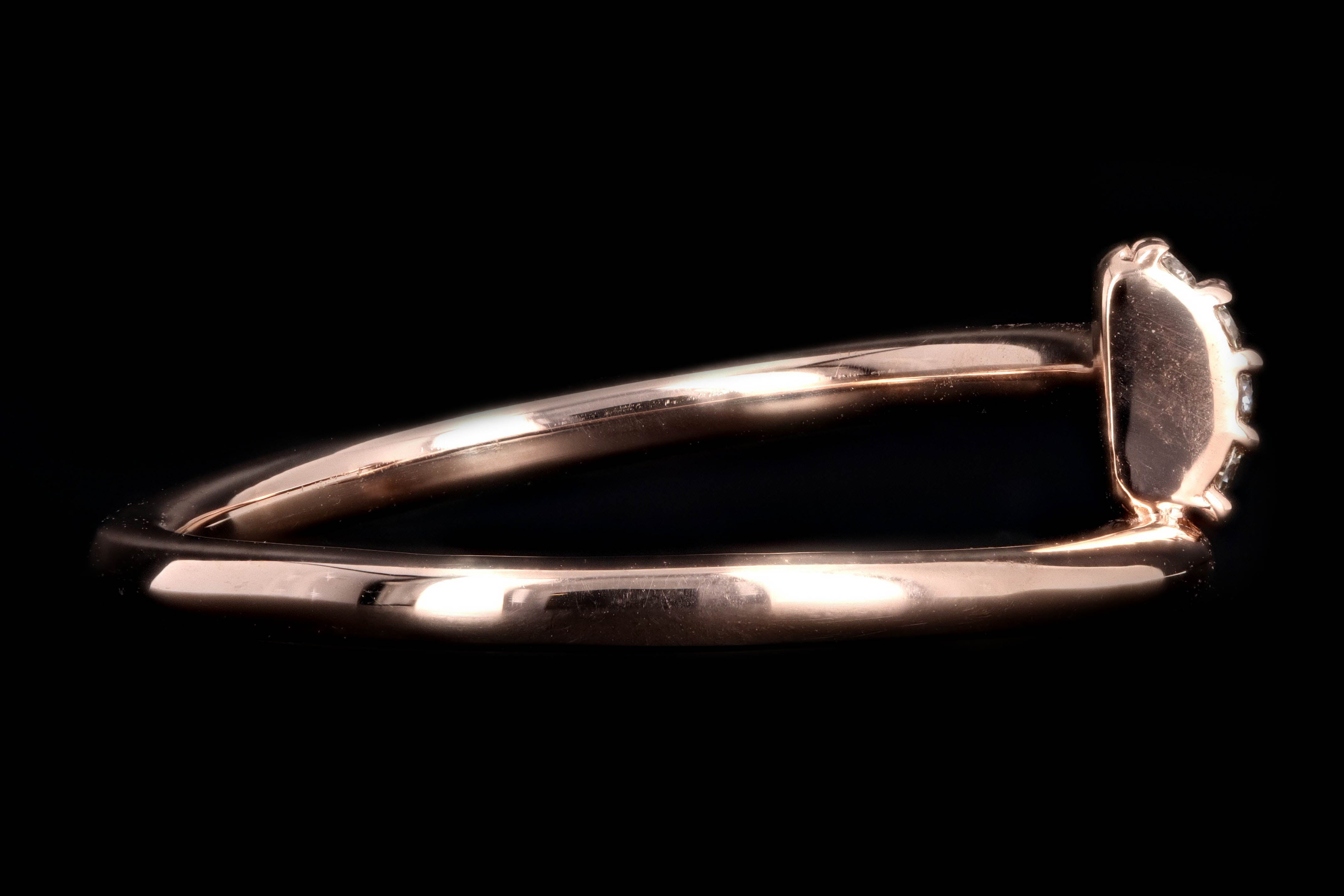 14K Gold Diamond Nail Ring - Queen May