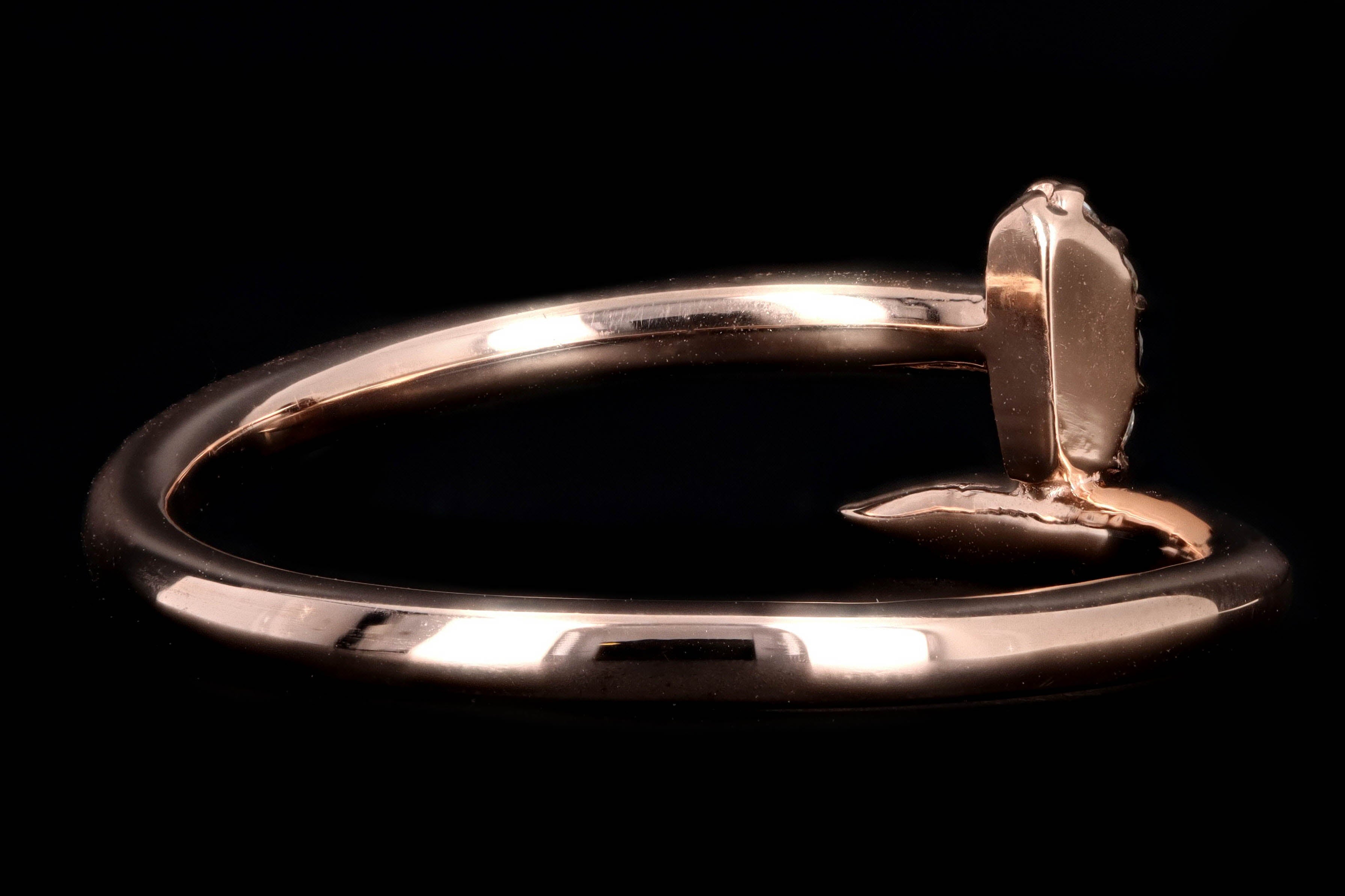 14K Gold Diamond Nail Ring - Queen May