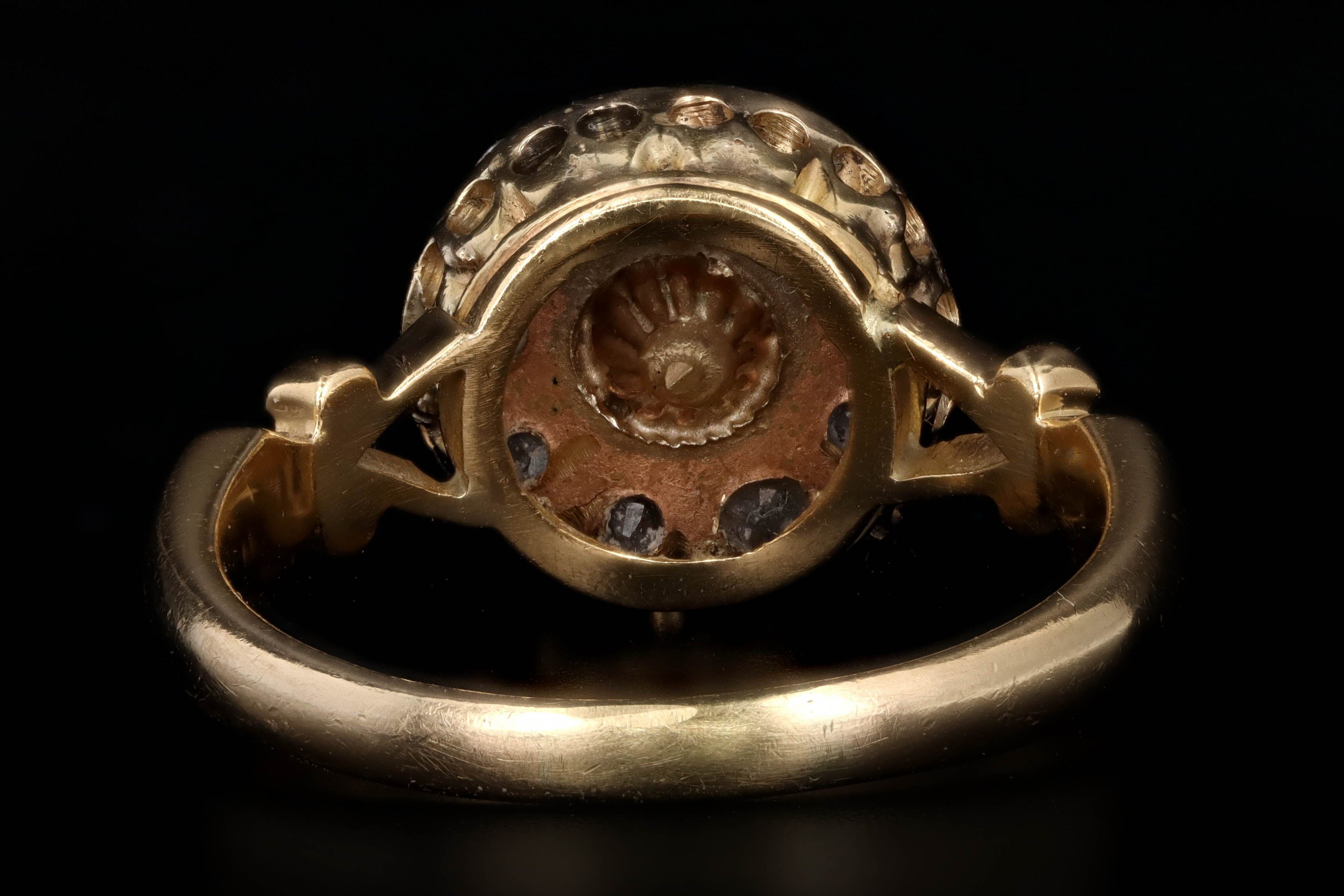 Victorian 5.5mm Pearl & Old Mine Cut Diamond Ring - Queen May