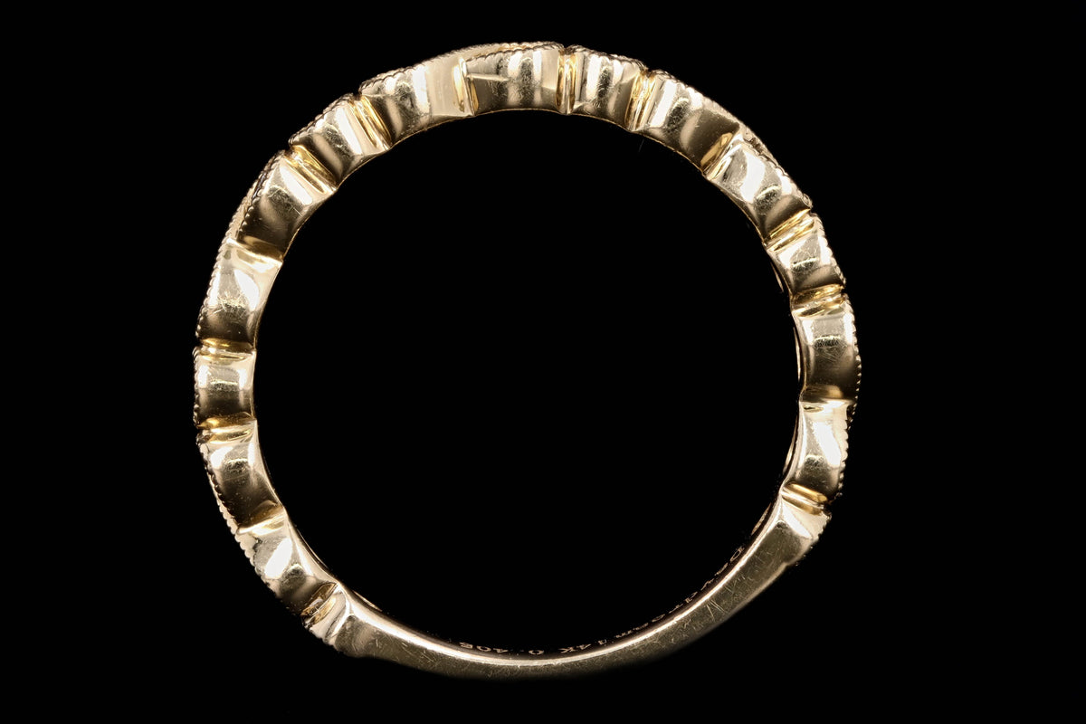 14K Yellow Gold .41 Carat Round Brilliant Diamond Band - Queen May