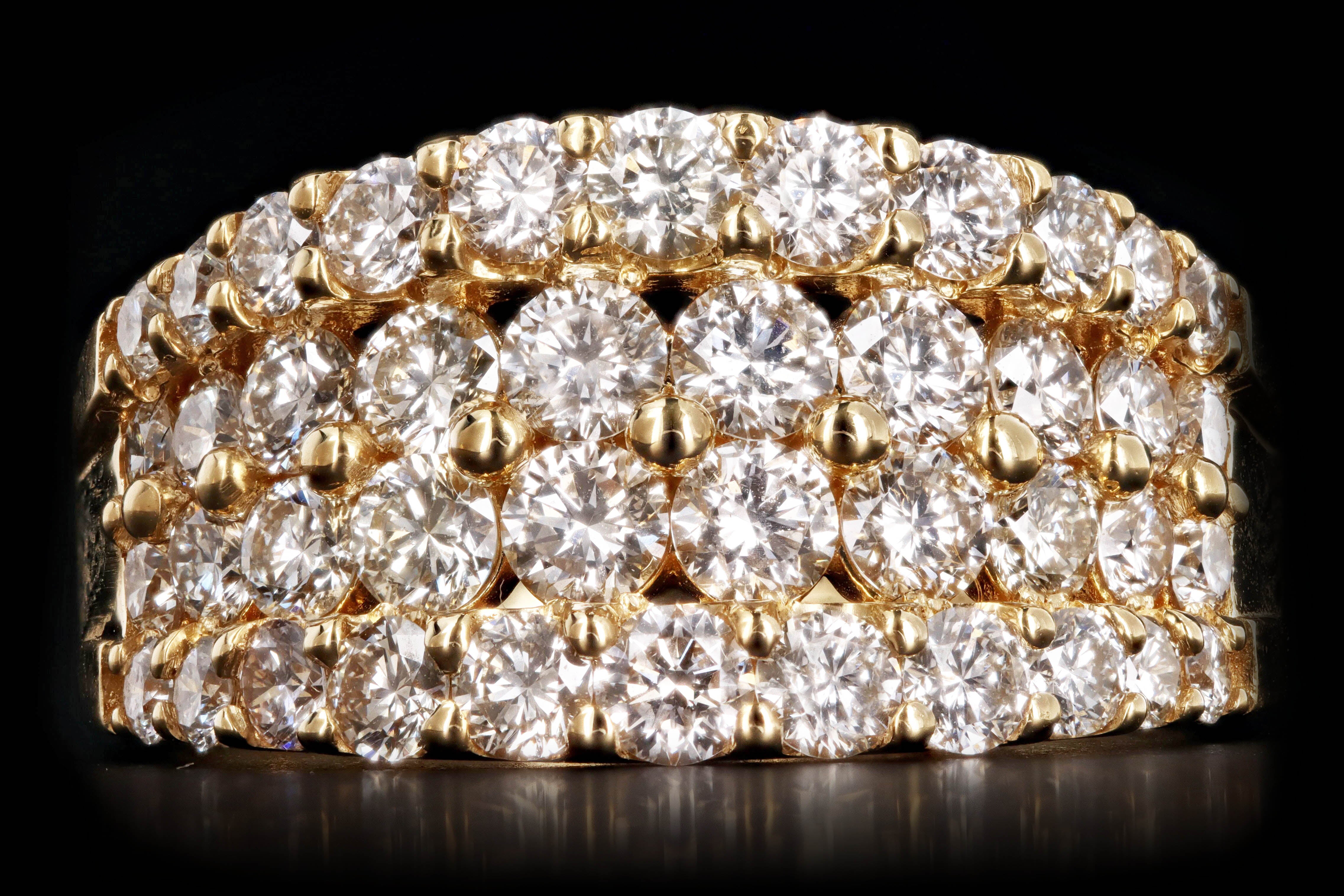 Modern 18K Yellow Gold 2.00 Carat Round Brilliant Diamond Ring - Queen May