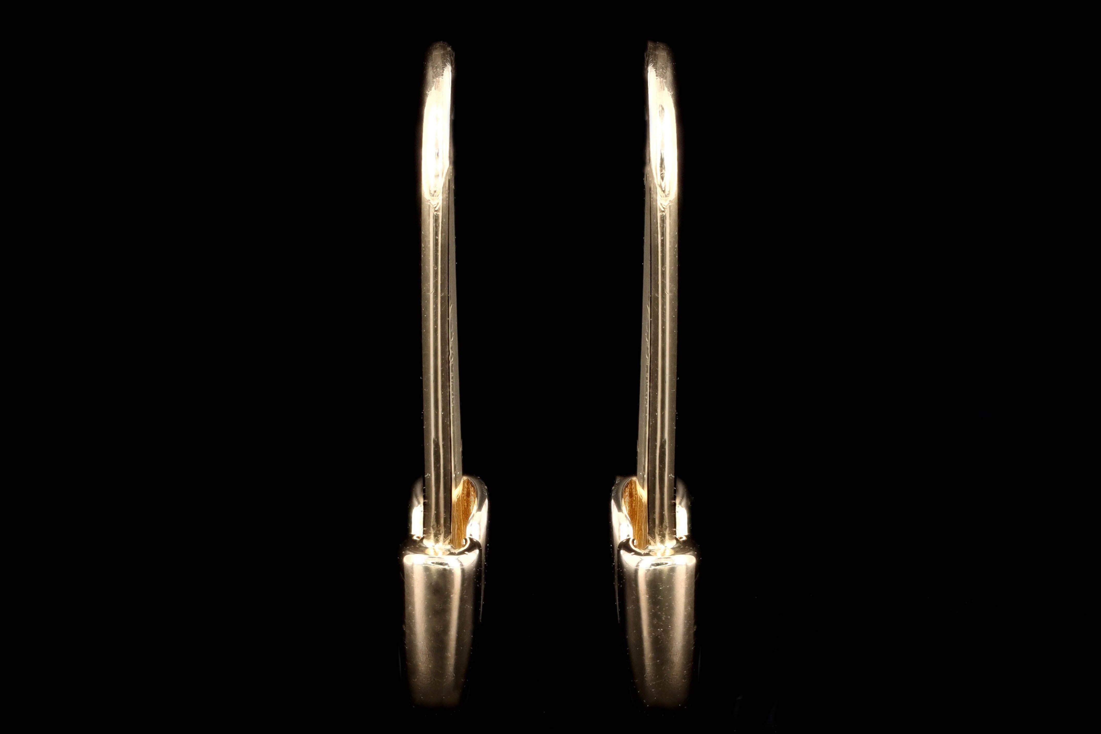 New 14K Yellow Gold Safety Pin Earrings - Queen May