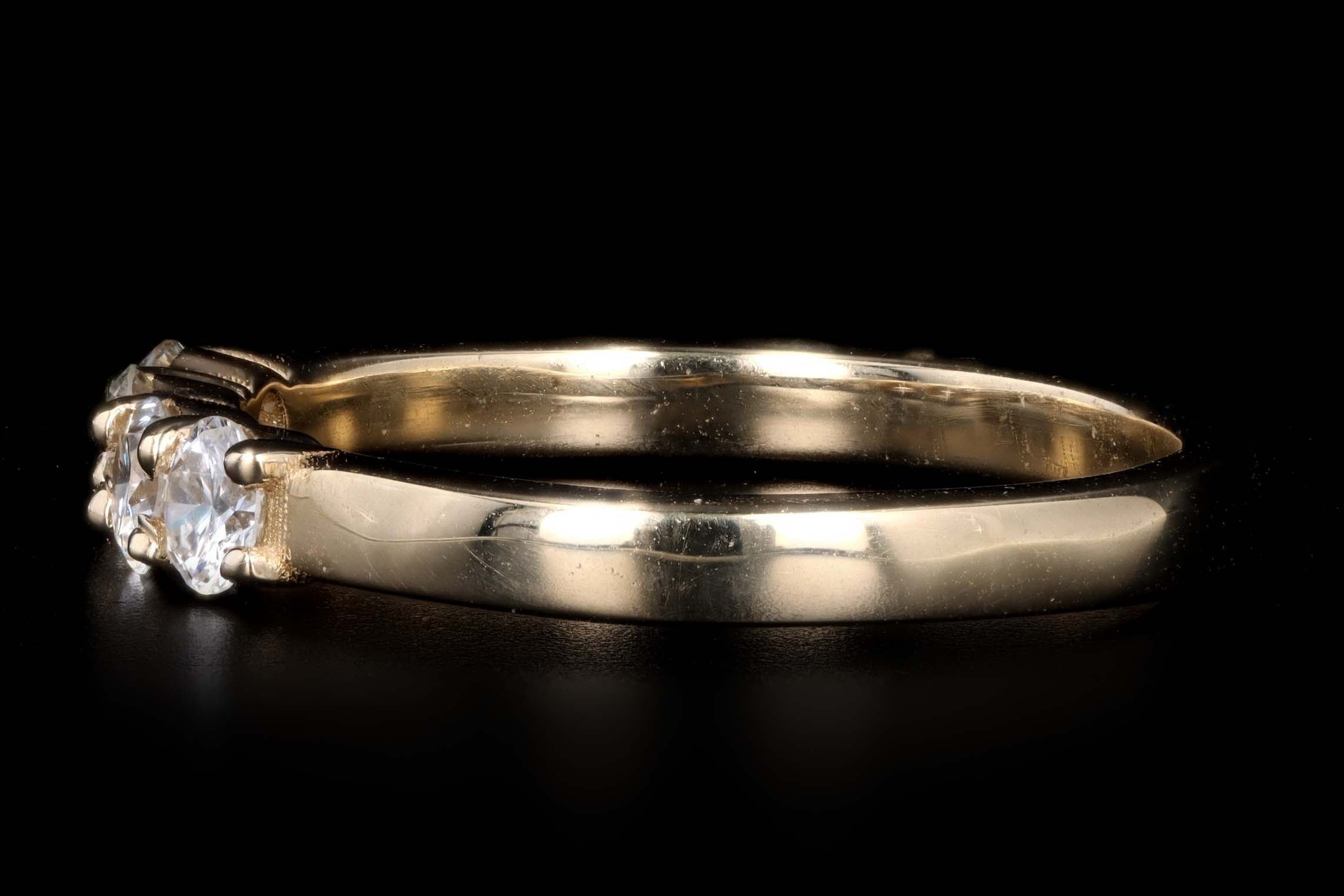 New Platinum or 14K Yellow Gold .45 Carat Total Weight Diamond Four Stone Band - Queen May