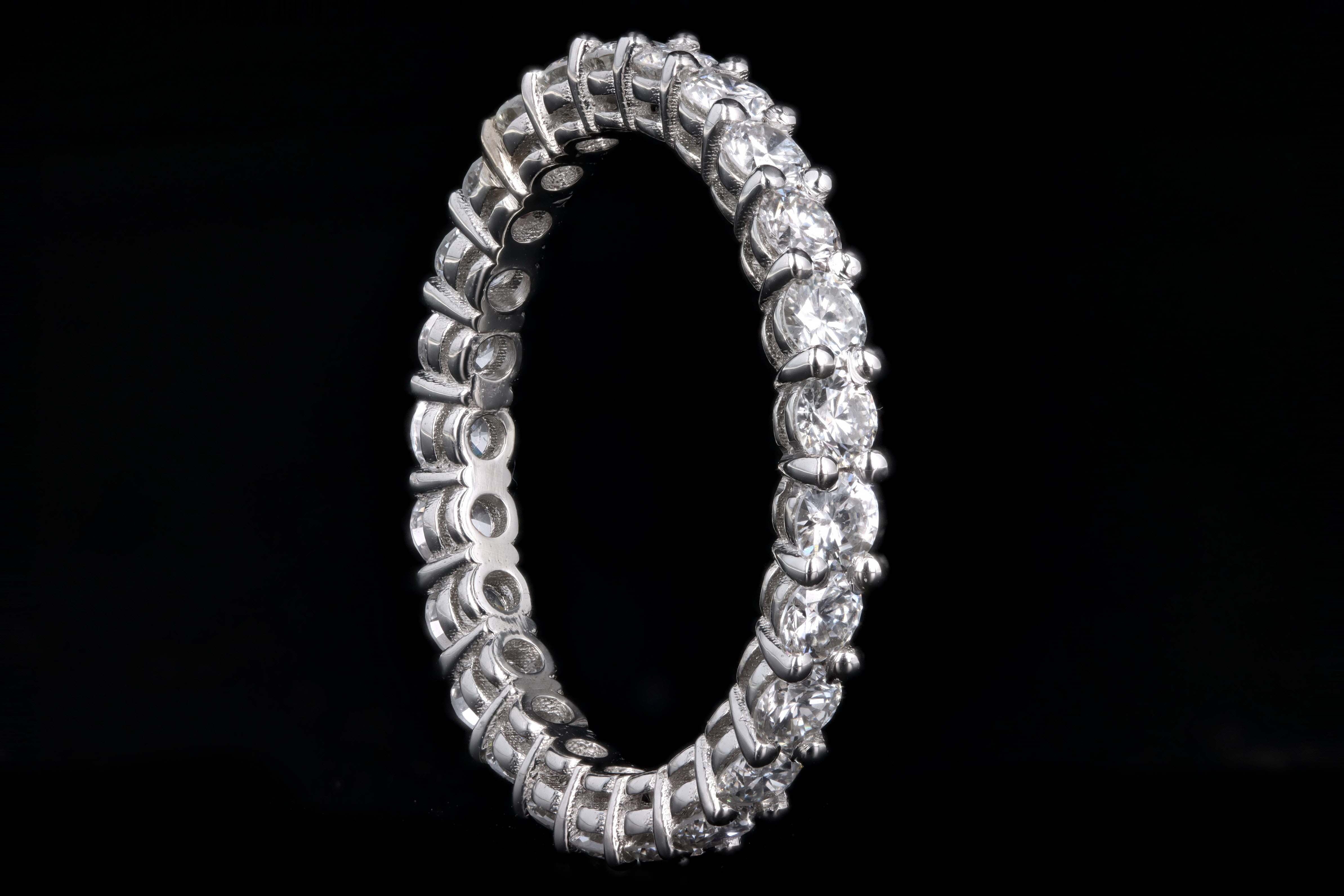 New Platinum 1.94 Carat Total Weight Diamond Eternity Band - Queen May
