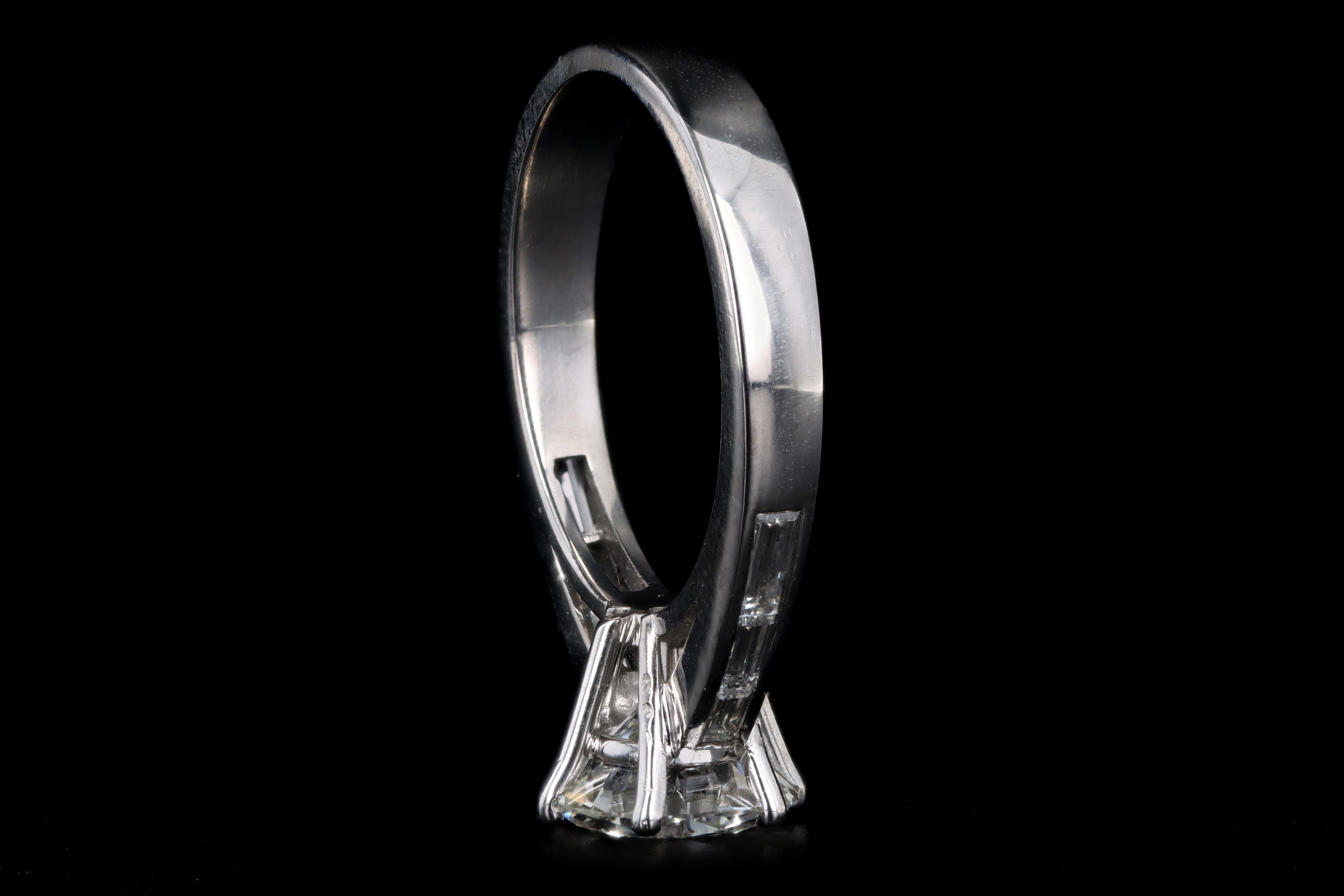 Modern 18K White Gold 1.85 Carat Round Brilliant Diamond Engagement Ring GIA Certified - Queen May