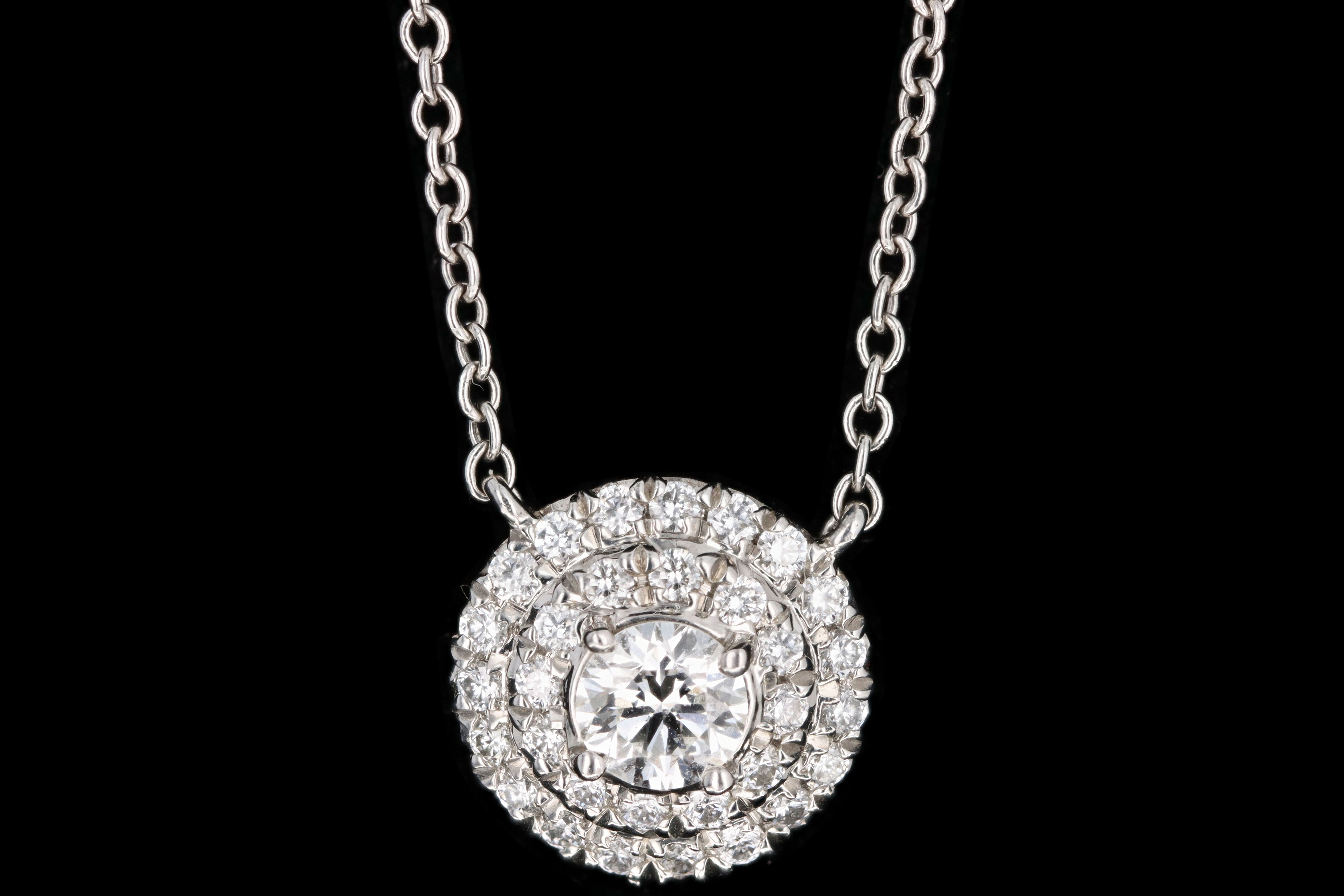 Tiffany & Co. Soleste Platinum Diamond Pendant Necklace - Queen May