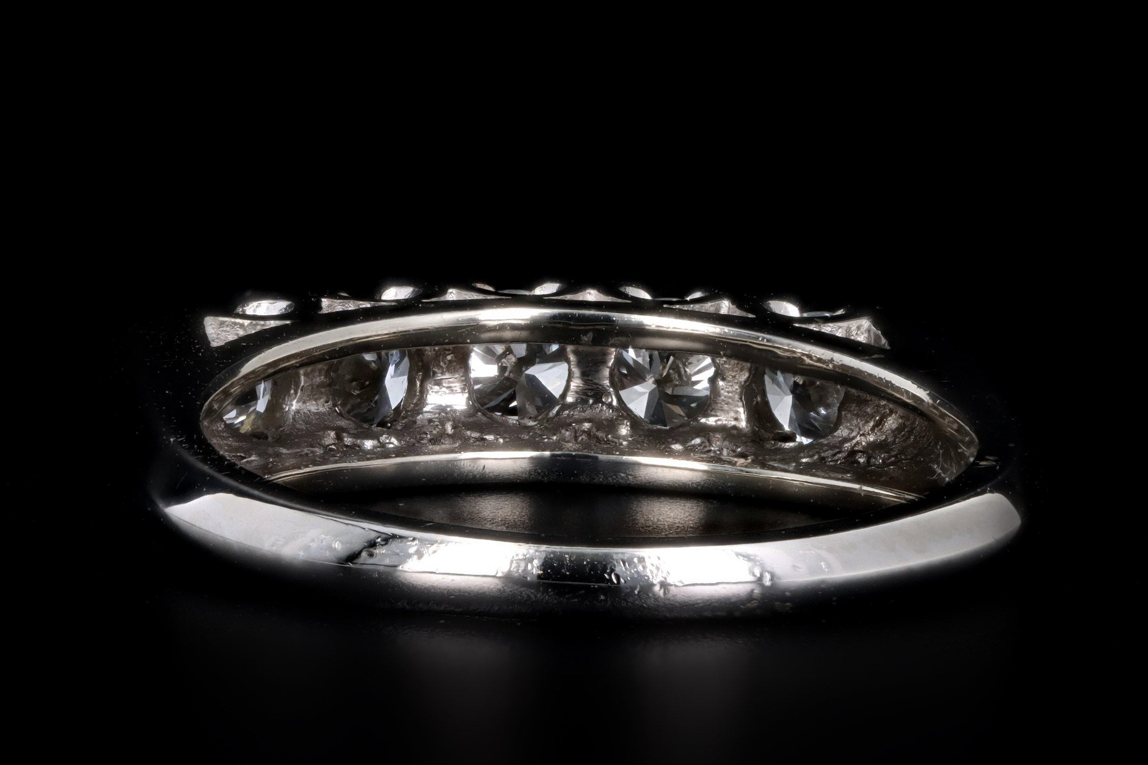 Vintage 14K White Gold .4 Carat Total Weight Diamond Wedding Band - Queen May