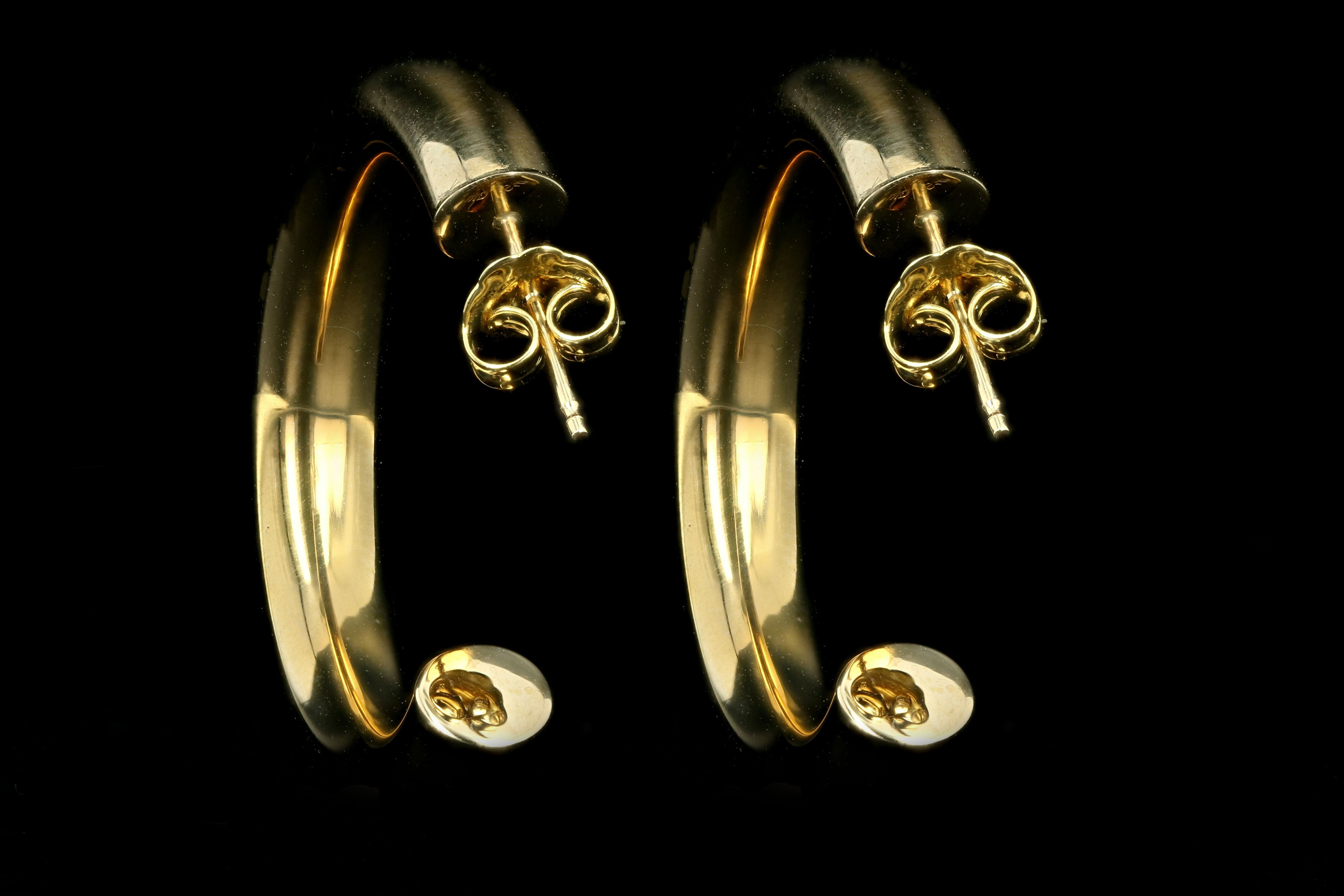 New 14K Yellow Gold Open Hoop Earrings - Queen May