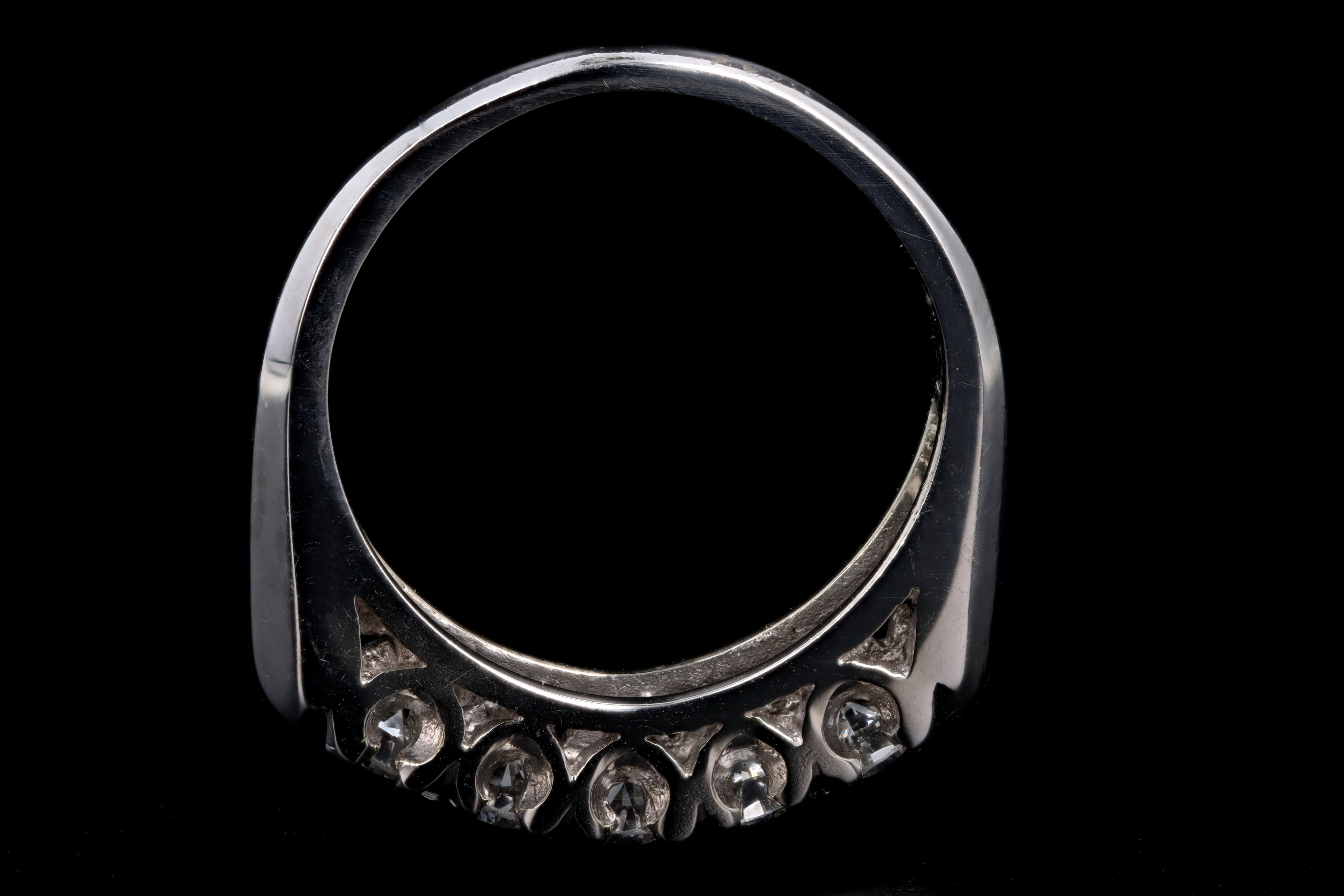 Vintage 14K White Gold .4 Carat Total Weight Diamond Wedding Band - Queen May