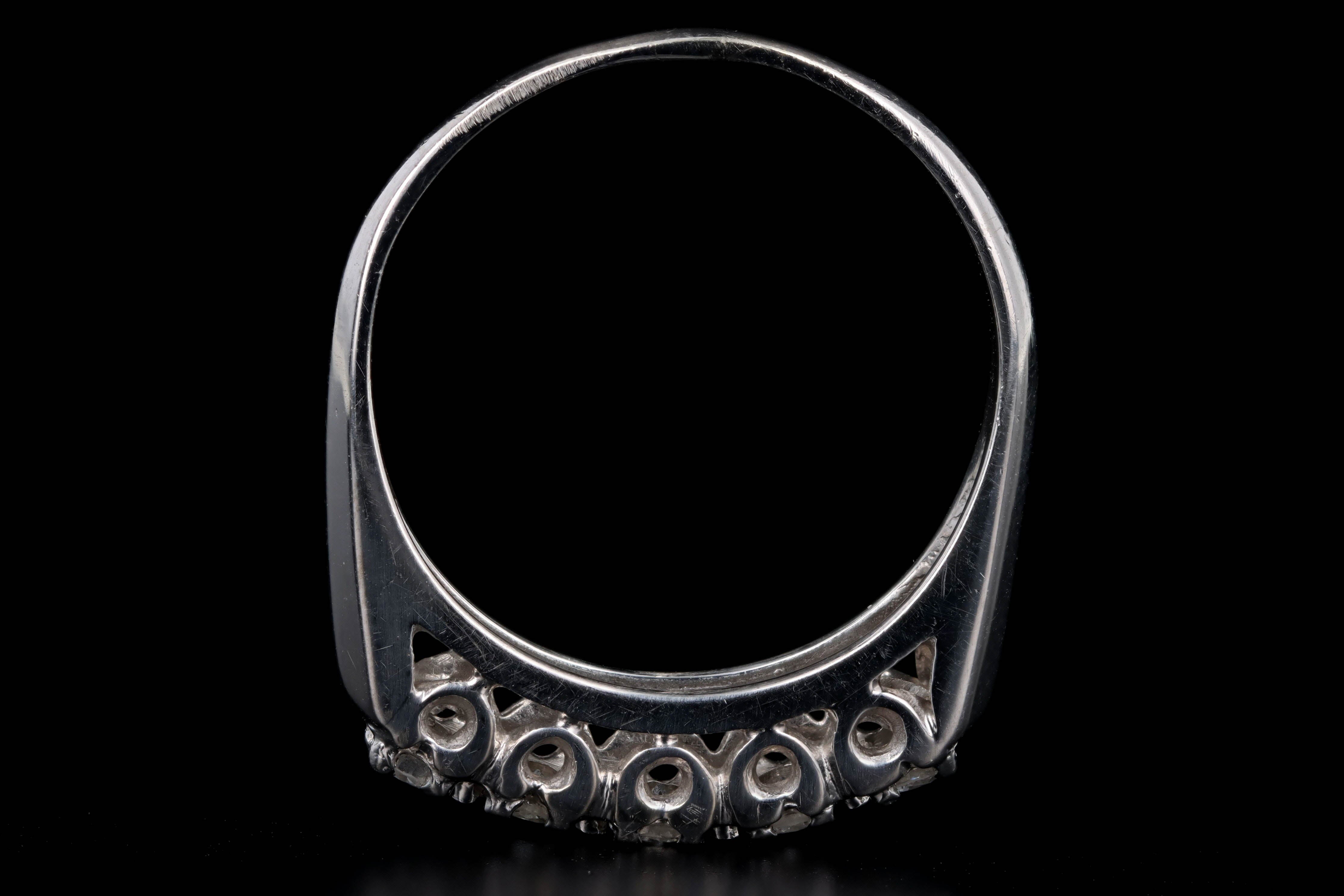 Modern 14K White Gold .3 Carat Total Weight Diamond Band - Queen May