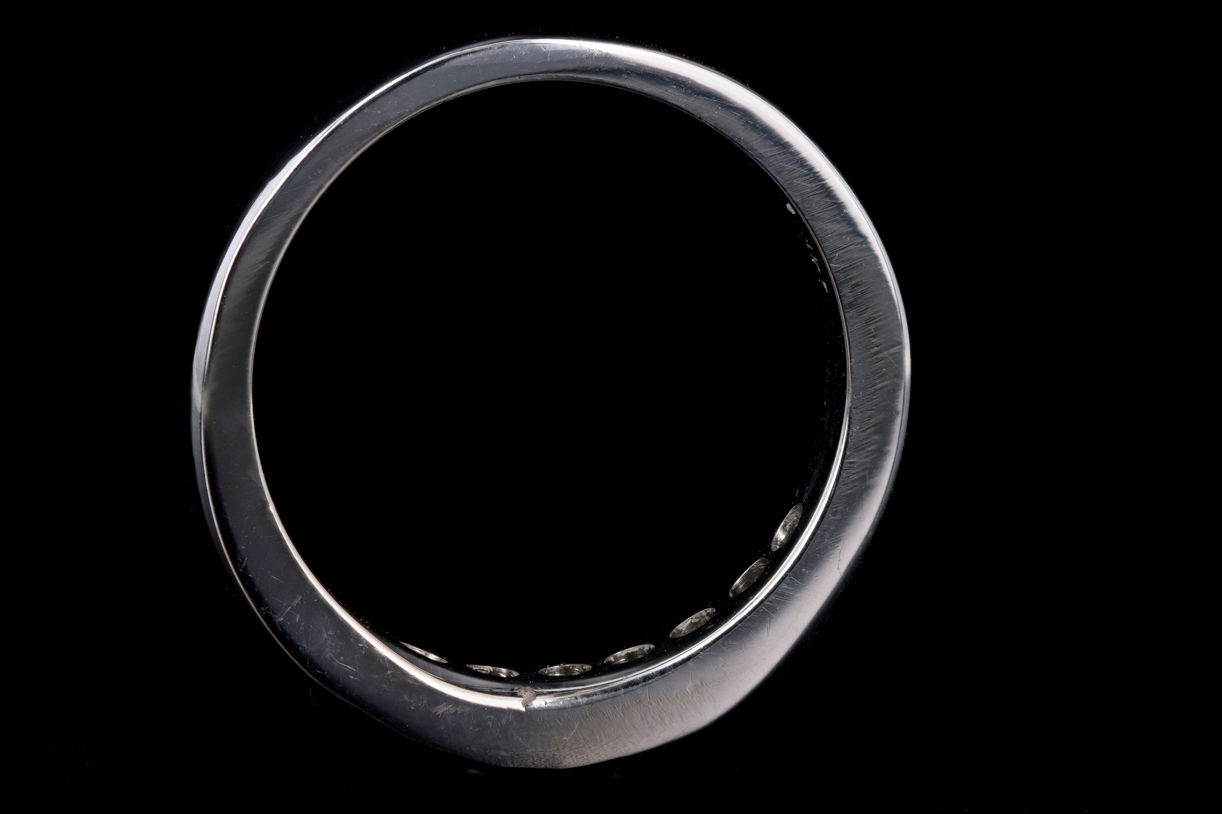 Modern 14K White Gold .30 Carat Total Weight Diamond Channel Wedding Band - Queen May
