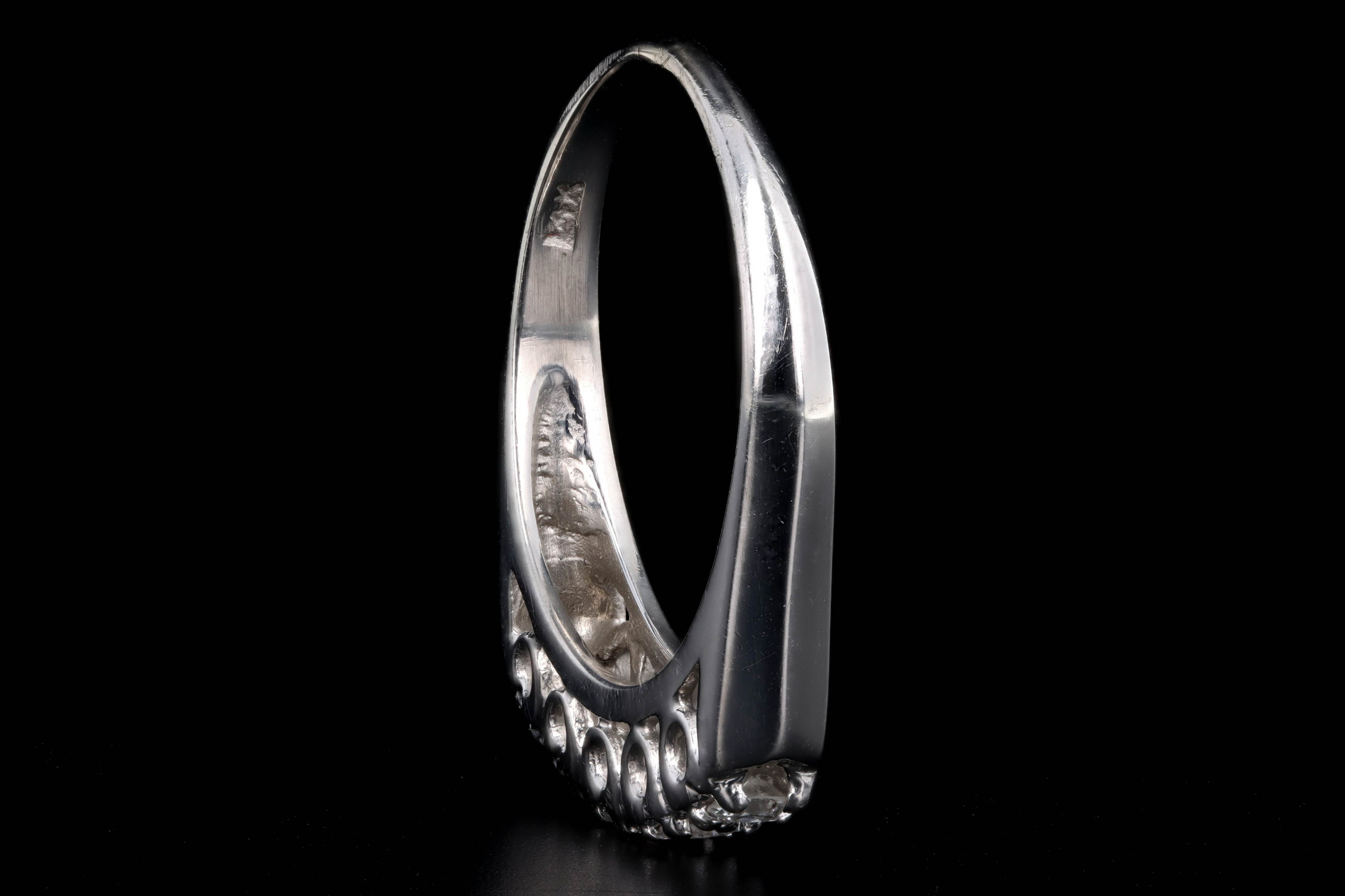 Modern 14K White Gold .3 Carat Total Weight Diamond Band - Queen May