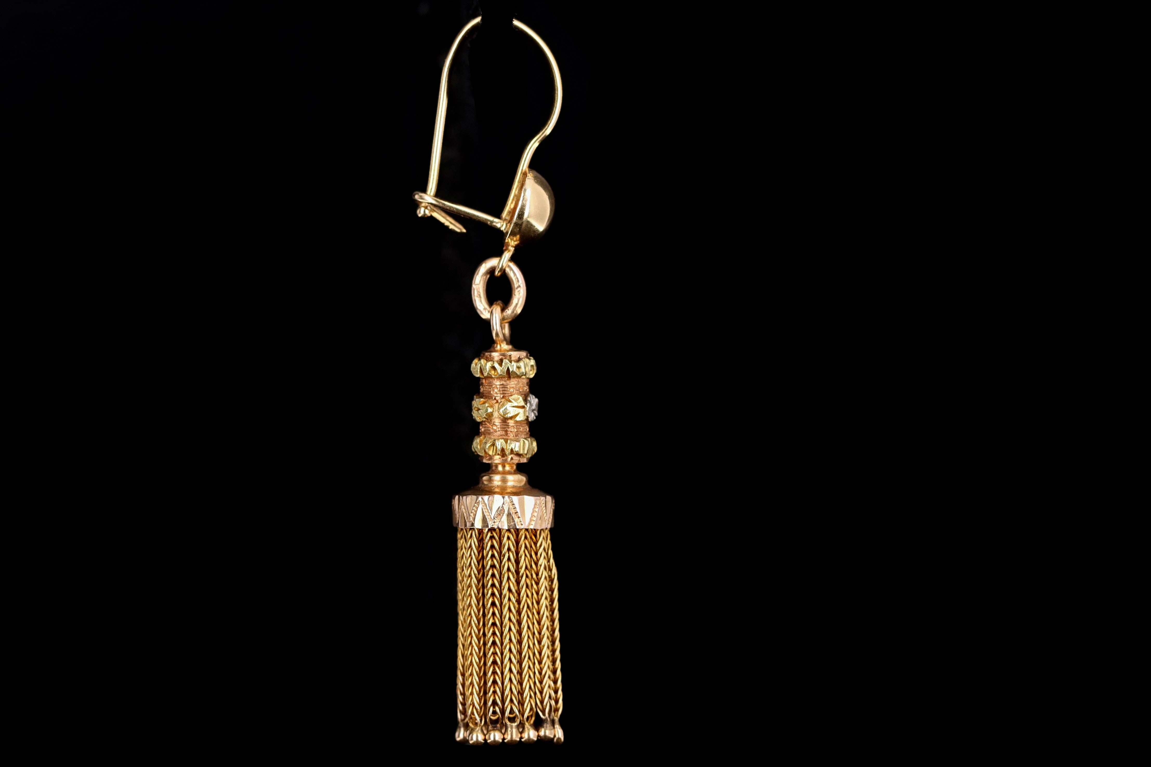 Victorian 14K Gold Tassel Earrings - Queen May
