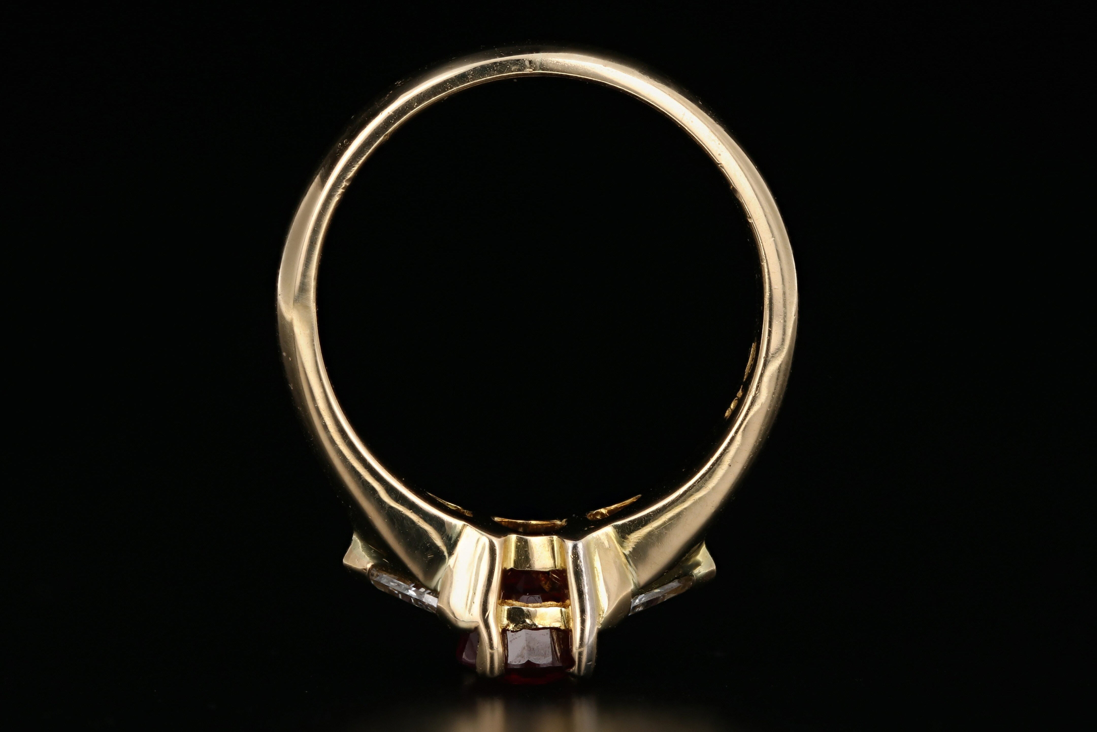 18K Yellow Gold 1.2 Carat Burma Ruby AGL Certified - Queen May