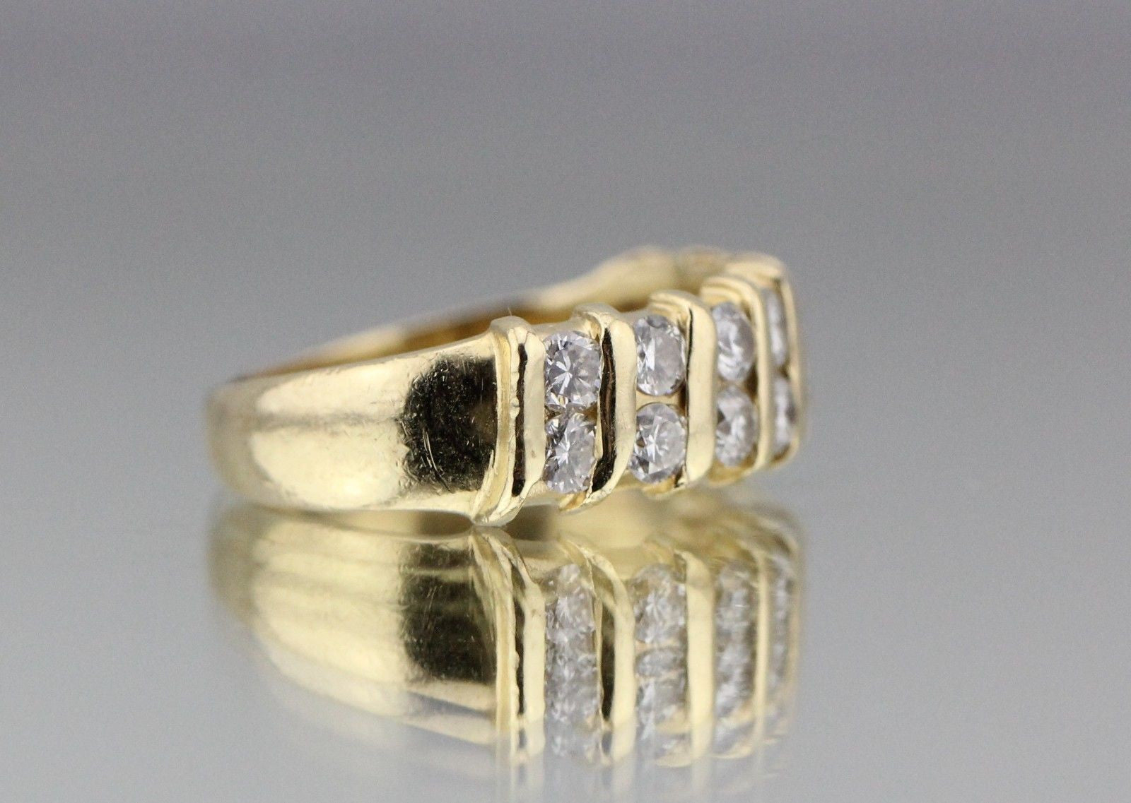 14K Gold 1.5 Carat Diamond Engagement Ring Wedding band Size 6.25 - Queen May