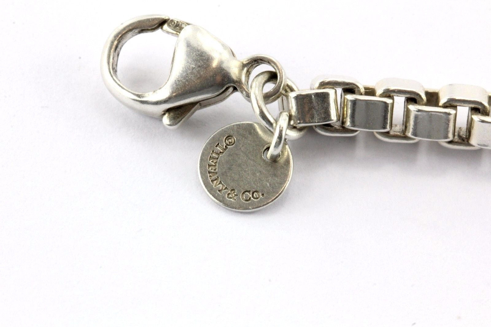 Tiffany & Co Sterling Silver Venetian Box Link Bracelet 7.5" - Queen May