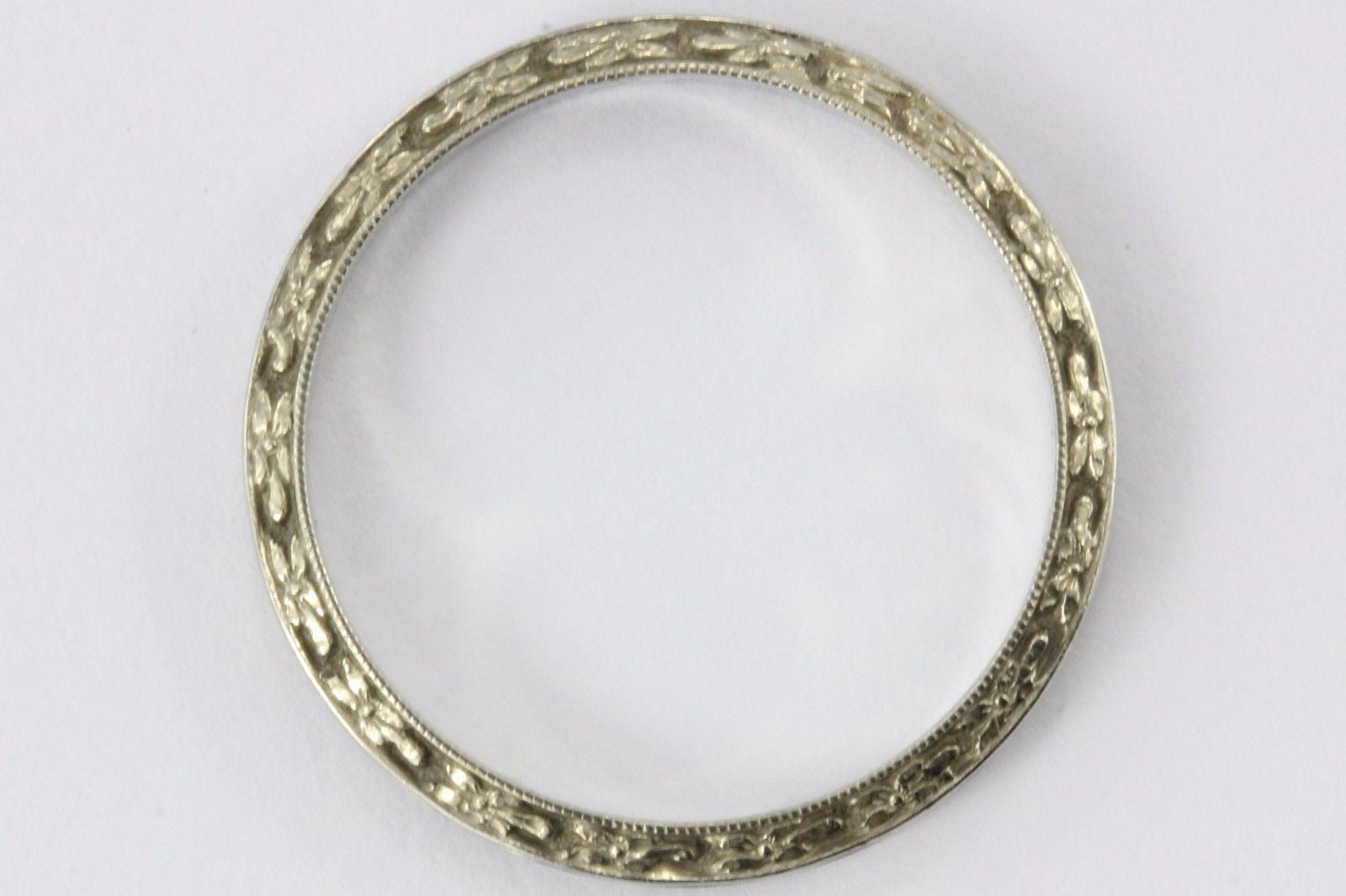 Antique Art Deco 18K White Gold Traub Co. Orange Blossom Wedding Band 6/24 1928 - Queen May