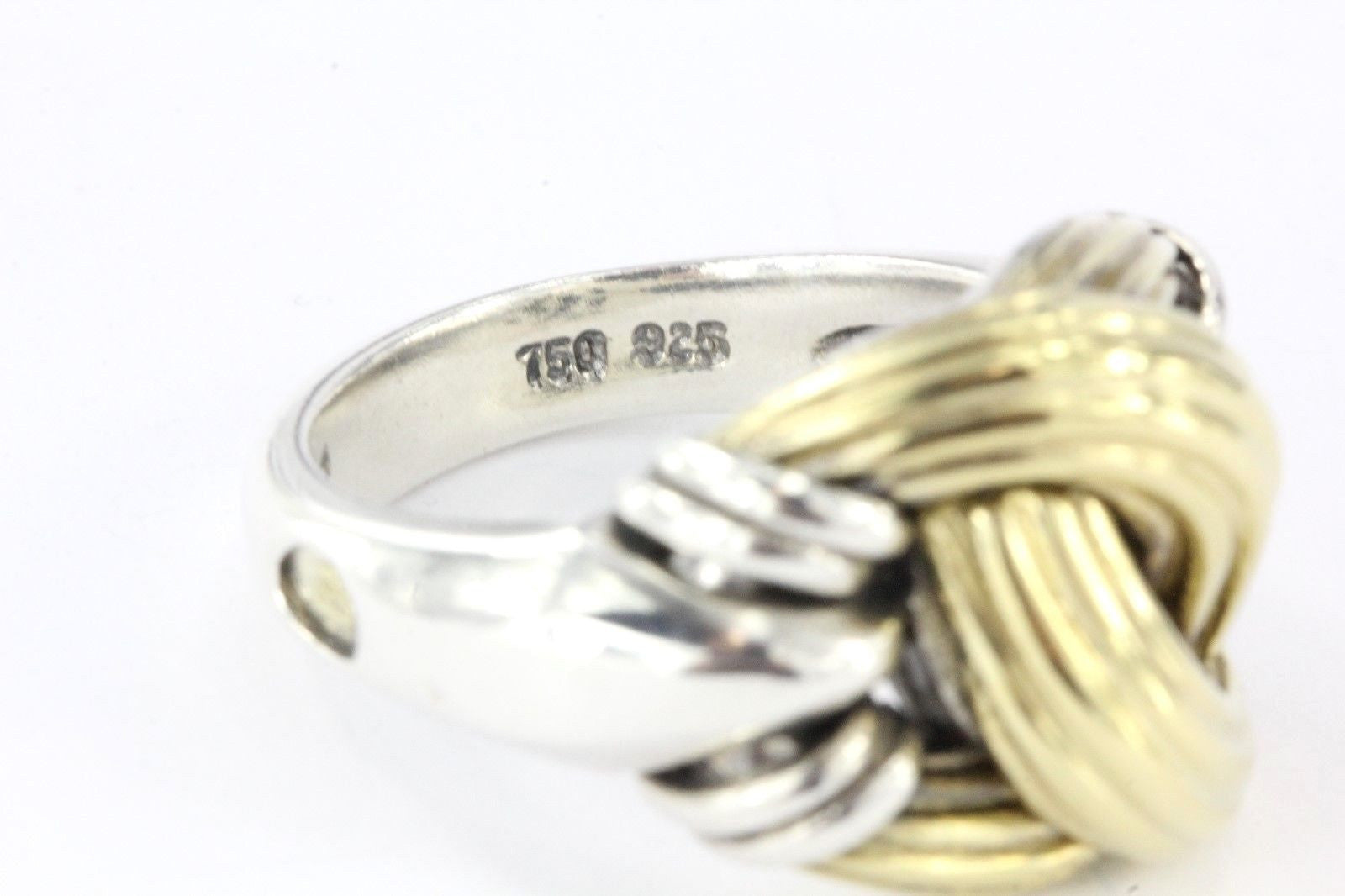 Lagos Sterling Silver & 18K Gold Classic Caviar Medium Knot Ring - Queen May