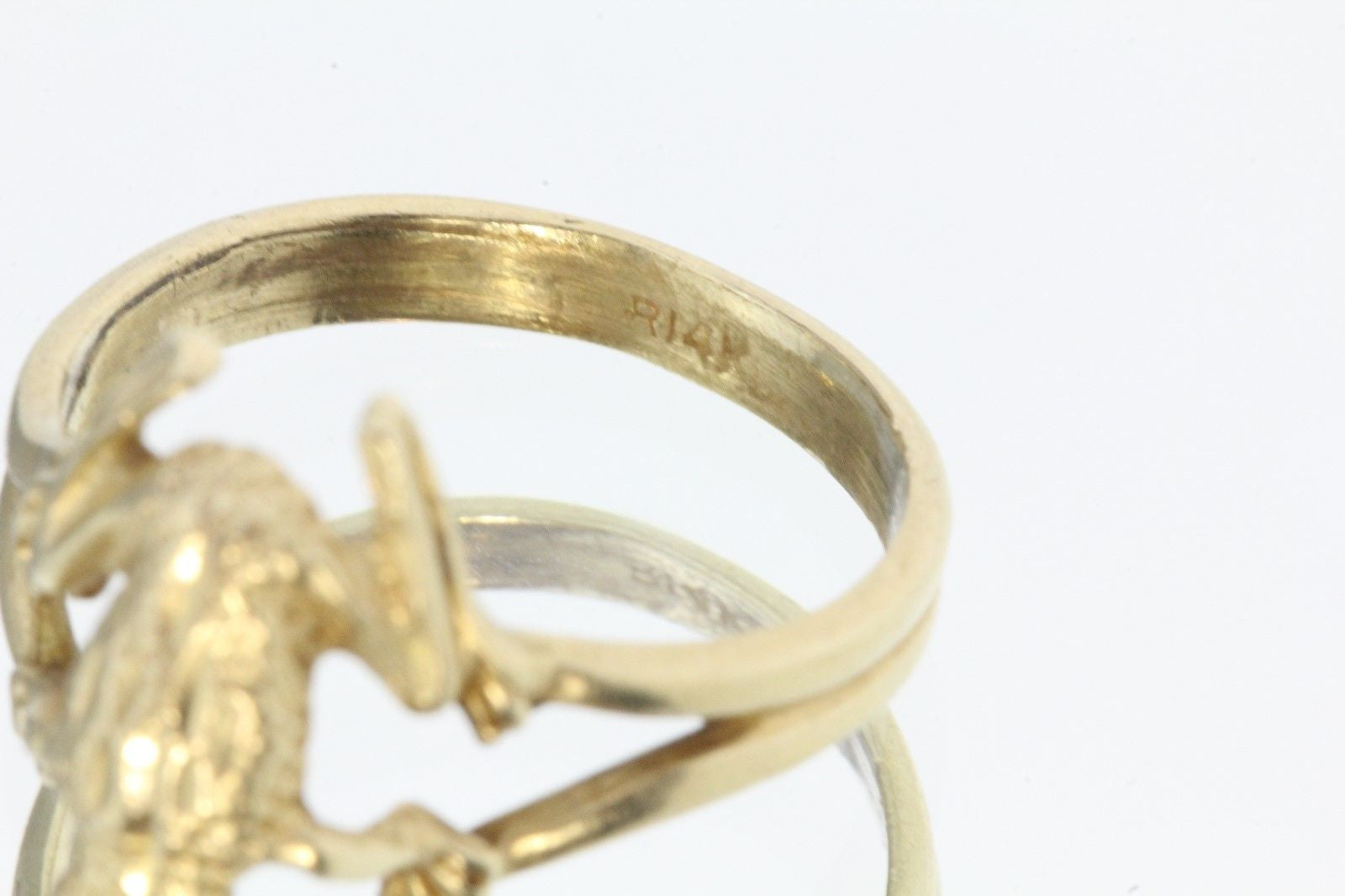 Vintage 14K Gold Figural Cute Baby Frog / Toad Sturdy Ring - Queen May