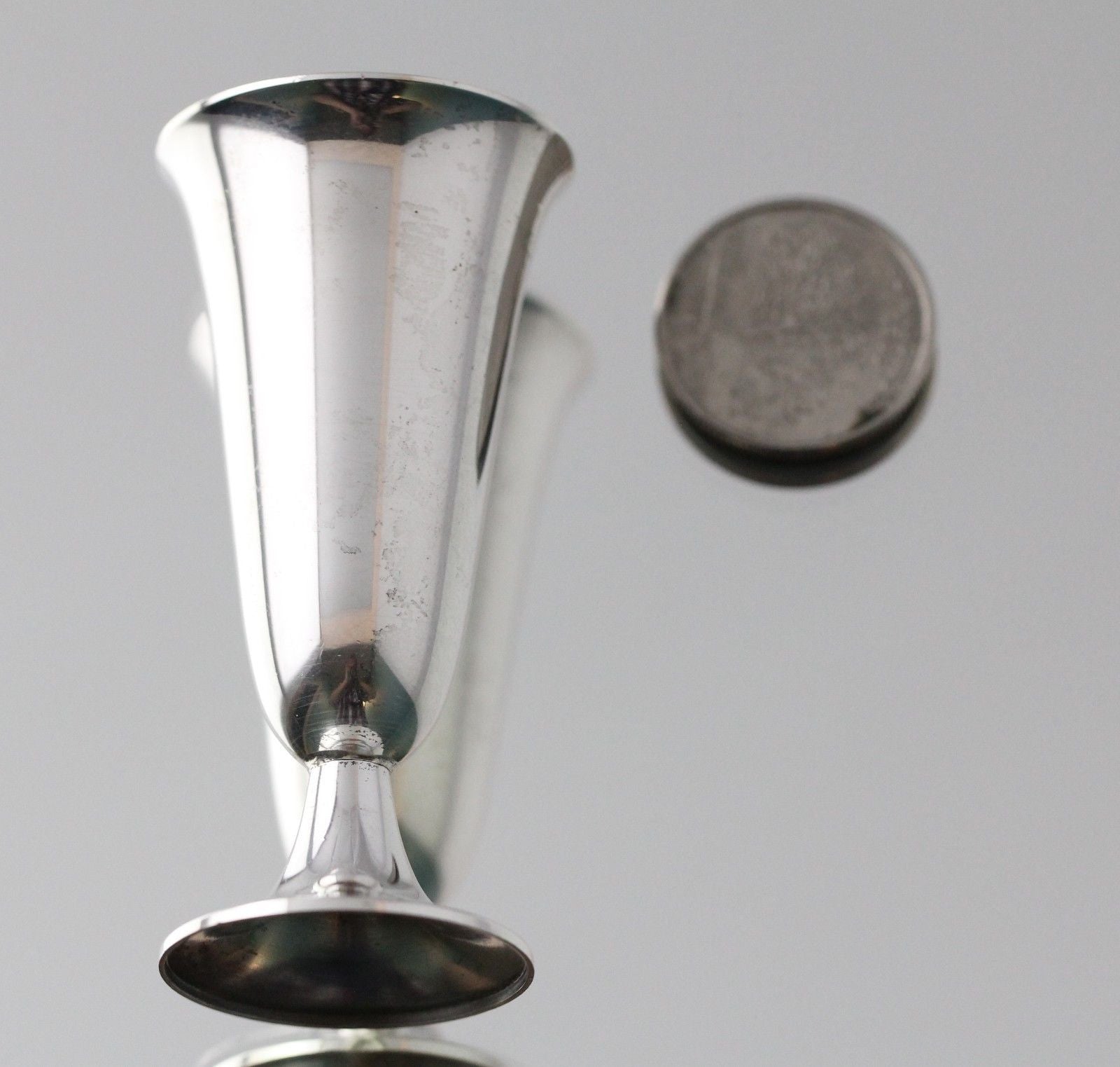 Tiffany & Co Sterling Silver Cordial Shot Cup Glass w/ Gilt Interior - Queen May