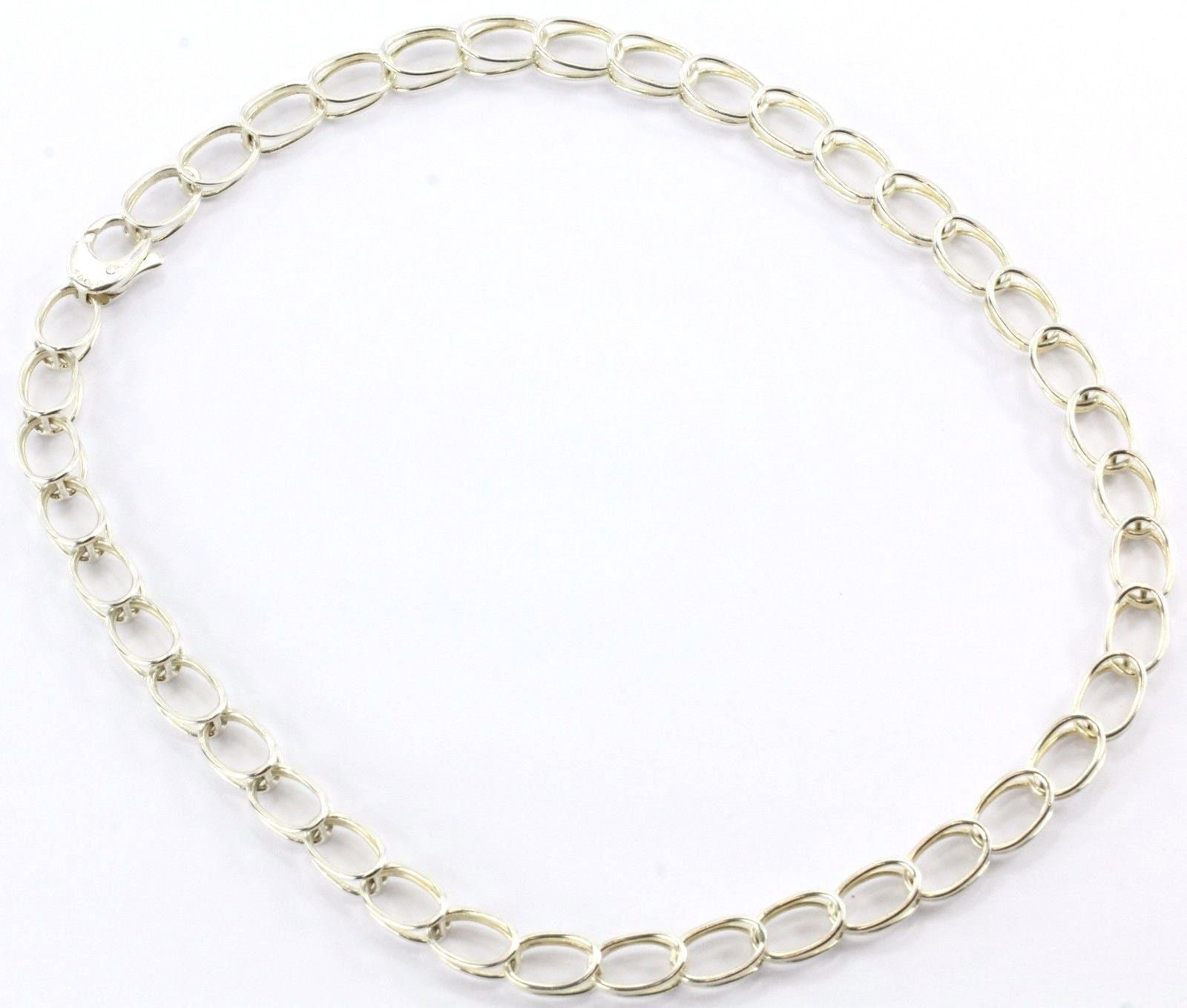 Tiffany & Co. Sterling Silver Double Oval Link Loop Necklace Chain - Queen May