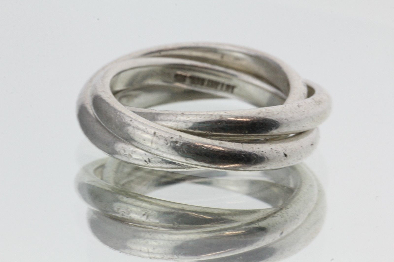 Tiffany & Co Sterling Silver Rolling Ring Band Size Size 6 - Queen May