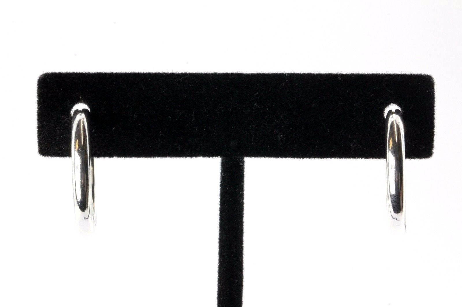 Tiffany & Co Sterling Silver Cushion Hoop Earrings - Queen May