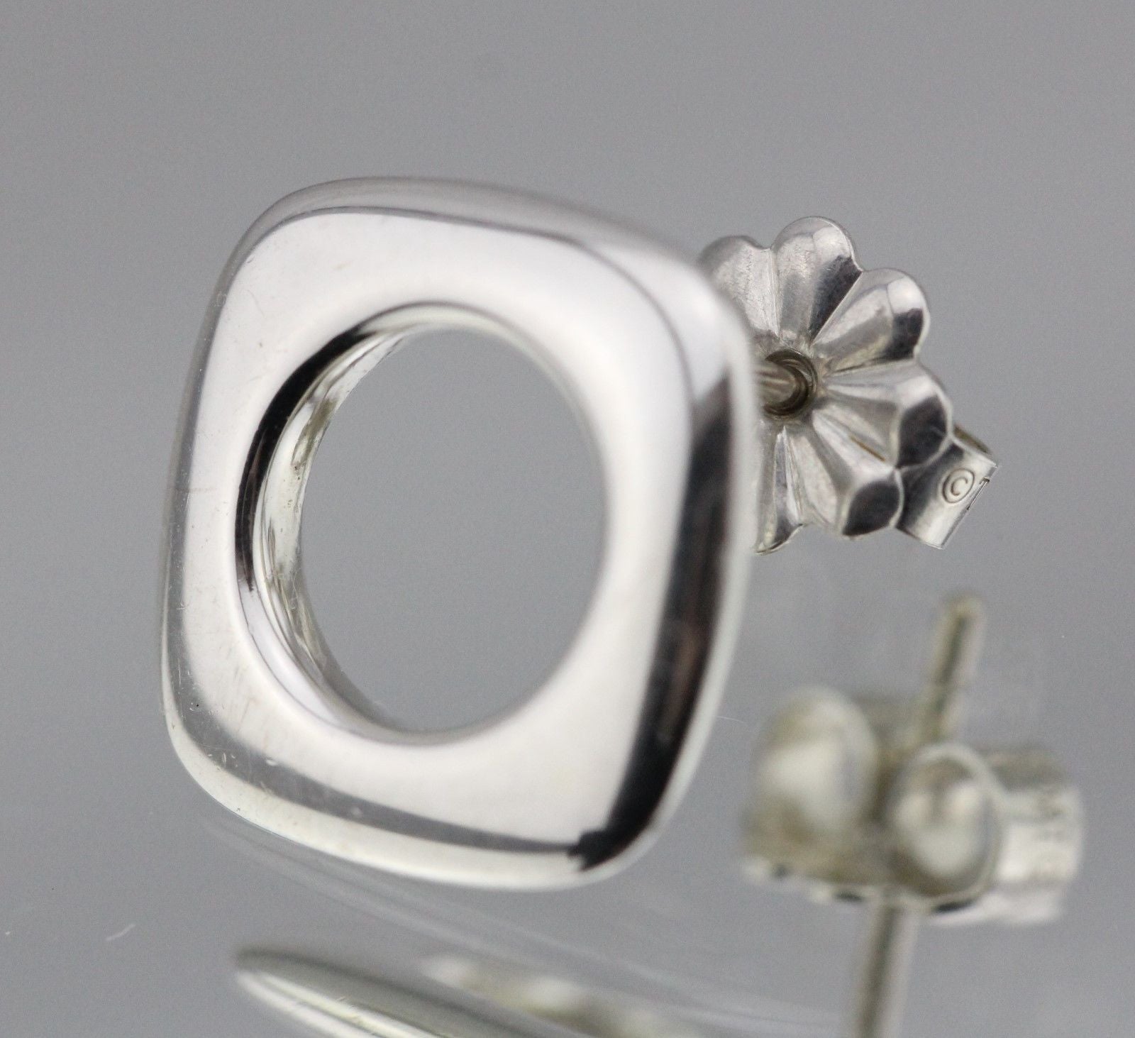 Tiffany & Co Sterling Silver Cushion Earrings - Queen May