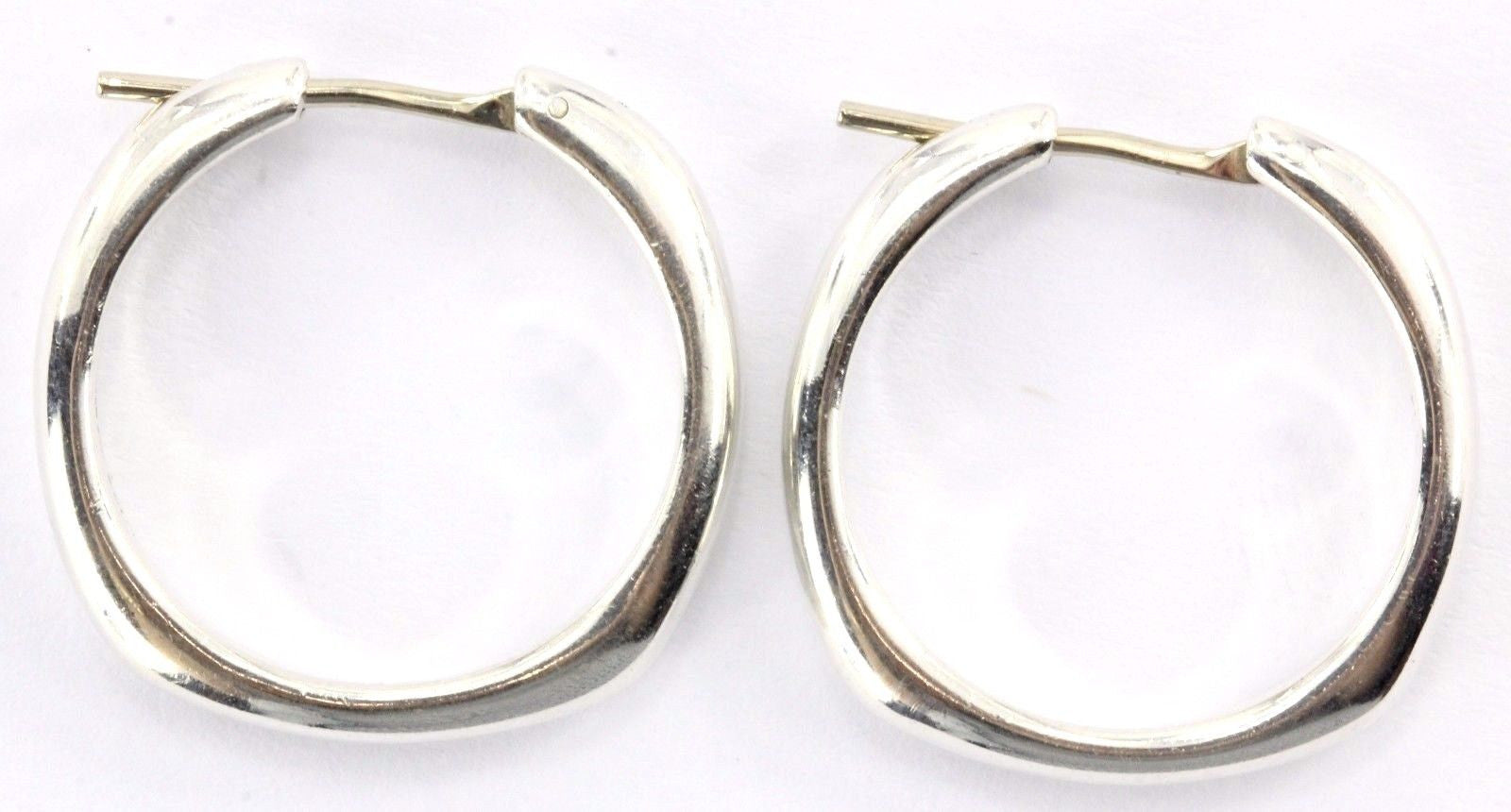 Tiffany & Co Sterling Silver Cushion Hoop Earrings - Queen May