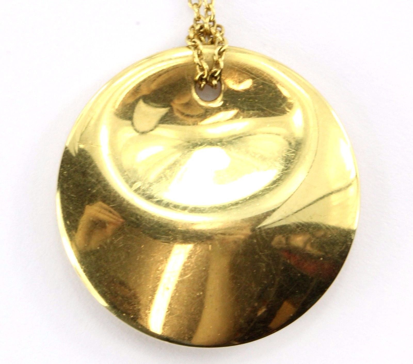 Tiffany & Co Elsa Peretti 18k 750 Yellow Gold Round Pendant Necklace - Queen May