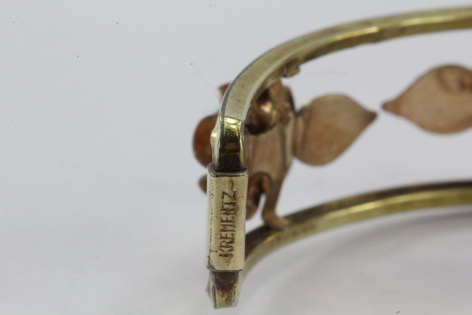 Vintage Krementz Gold Filled Open Rose Blossom Cuff Bracelet - Queen May