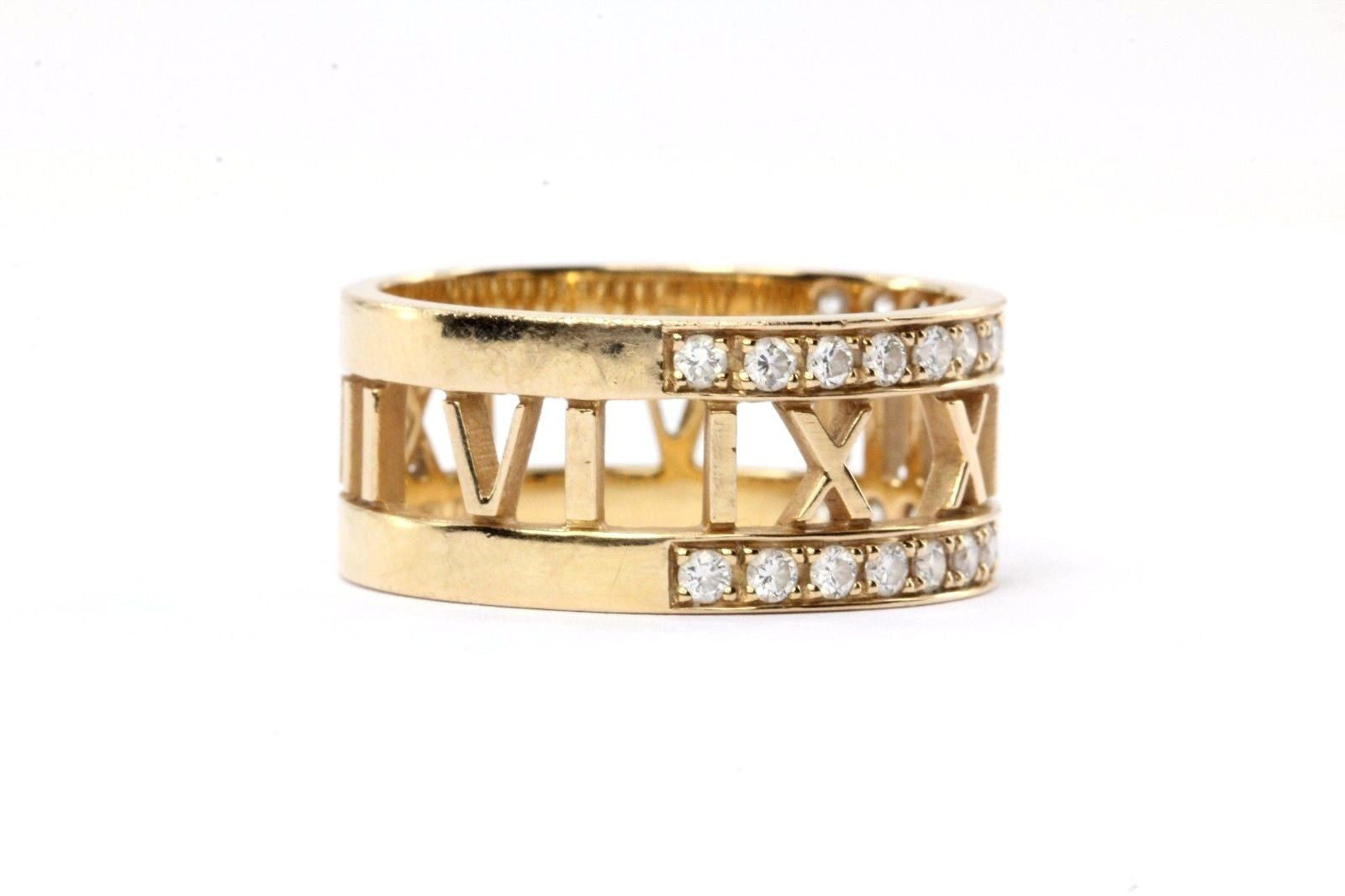 Tiffany & Co. Atlas Open Ring With Diamonds In 18k Rose Gold Size 8 - Queen May