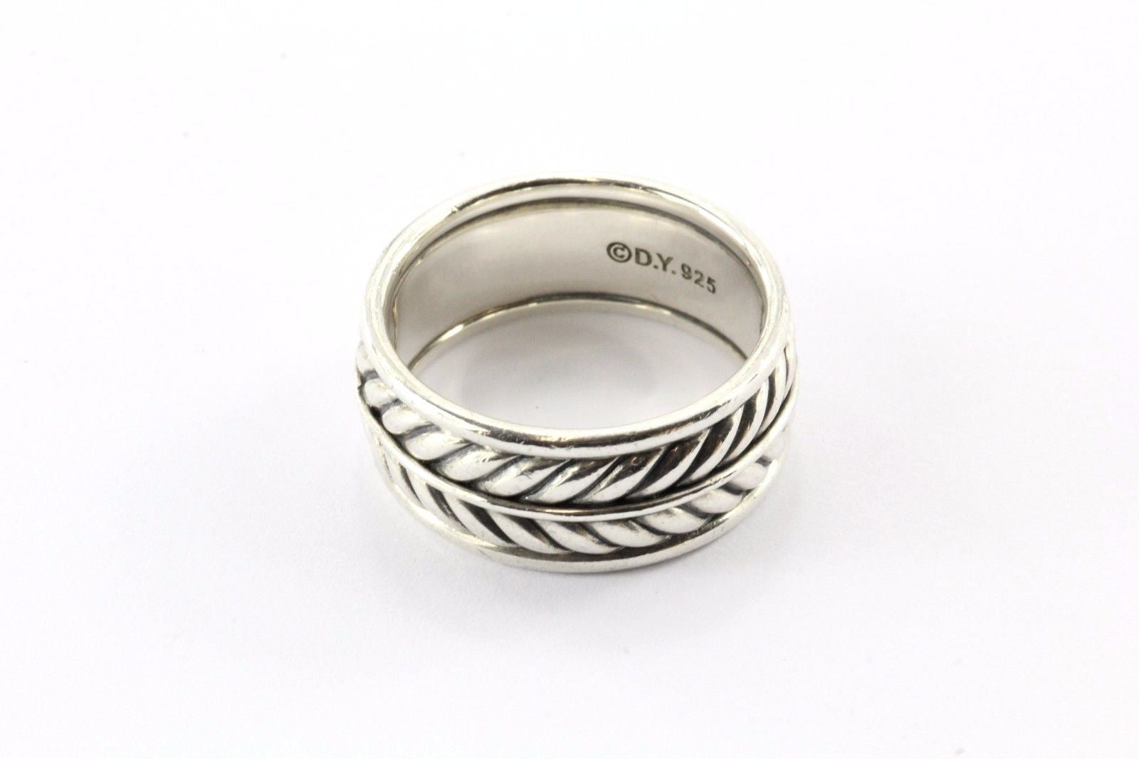 David Yurman Men's Chevron Band Ring Sterling Silver Size 11 - Queen May
