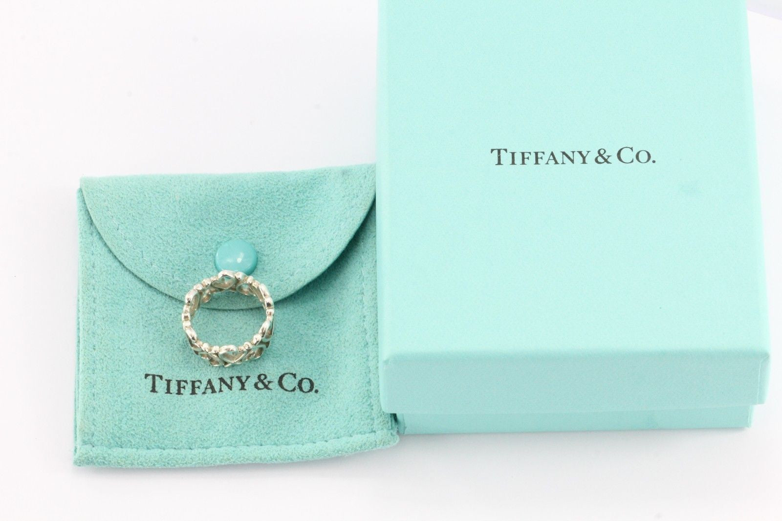 Vintage Tiffany & Co Sterling Silver Paloma Picasso Loving Hearts Ring Band - Queen May