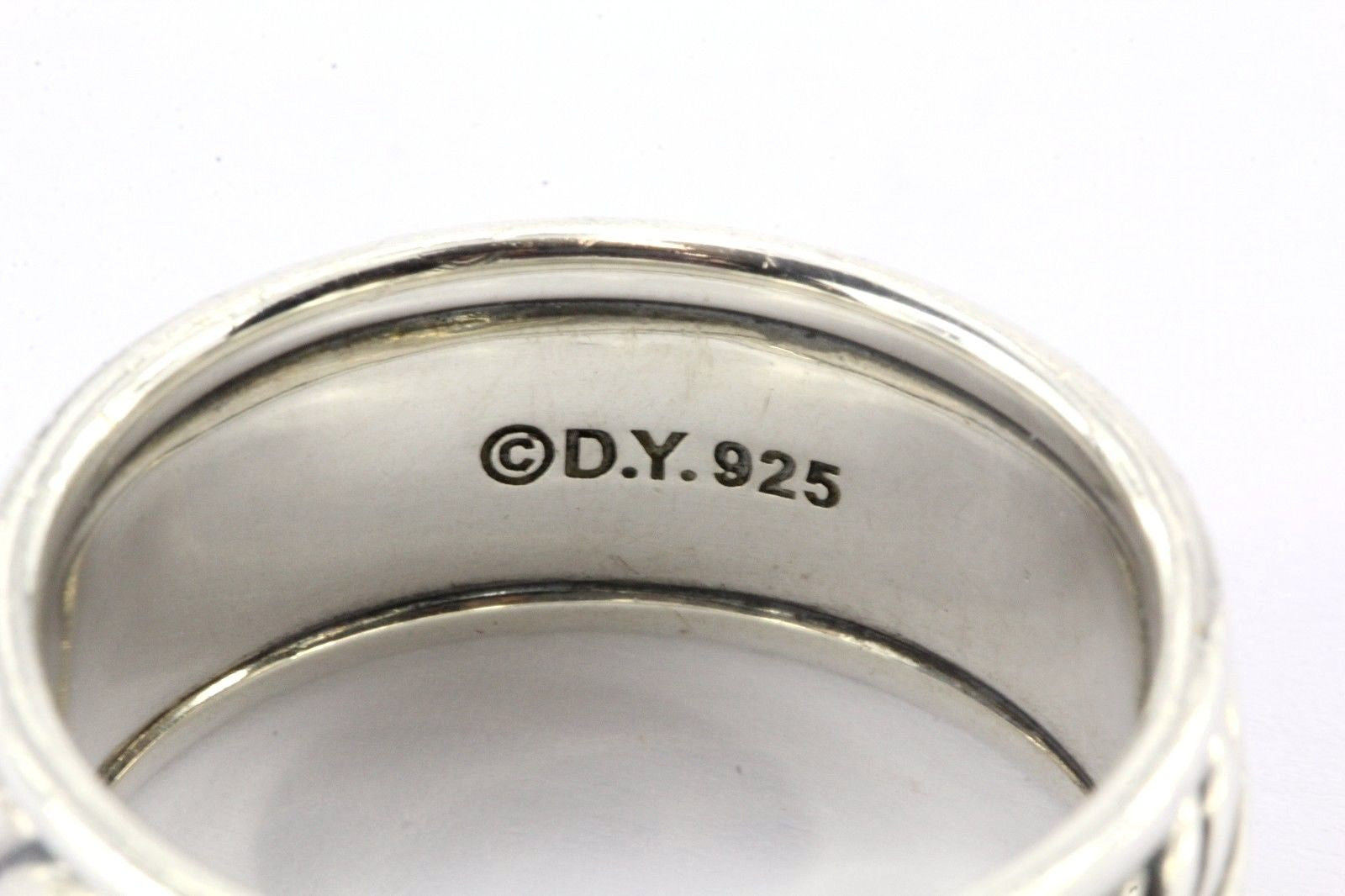 David Yurman Men's Chevron Band Ring Sterling Silver Size 11 - Queen May