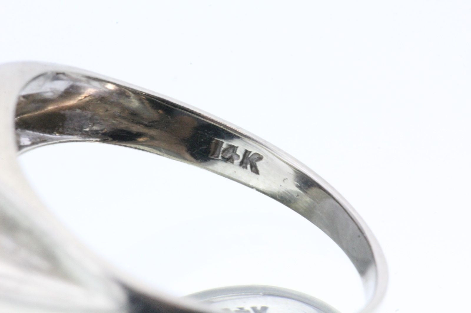 Antique Art Deco 14K Gold & Diamond Wheat Sheath Arch Wave Engagement Ring - Queen May