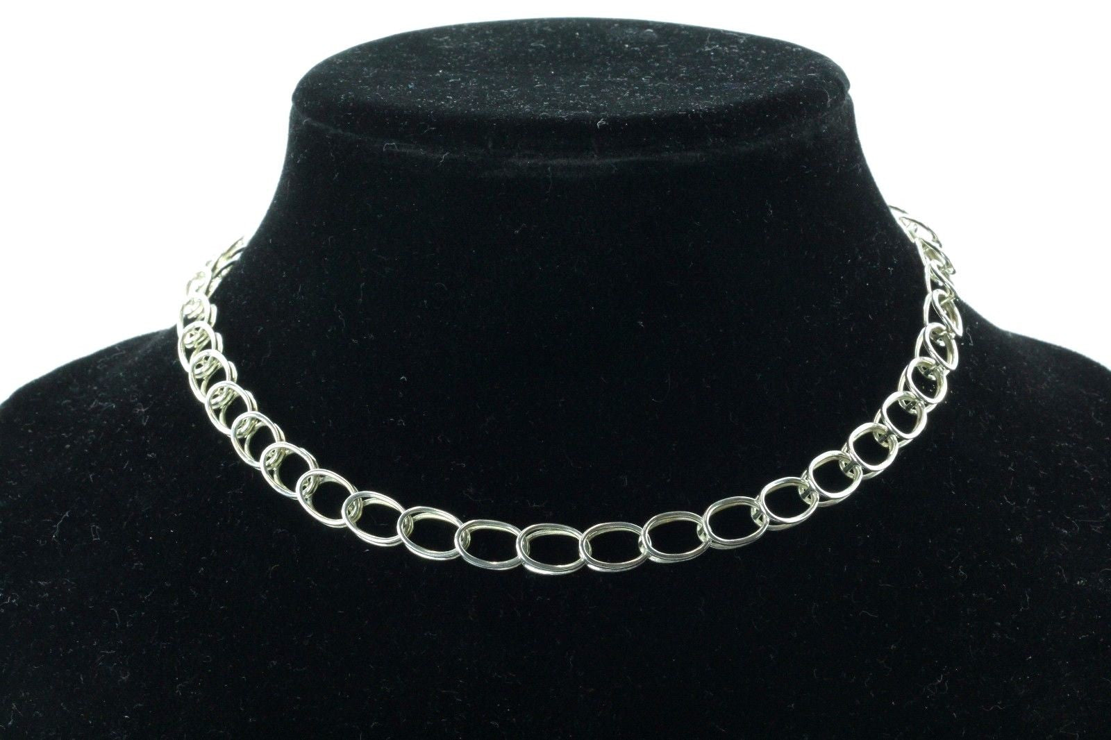 Tiffany & Co. Sterling Silver Double Oval Link Loop Necklace Chain - Queen May