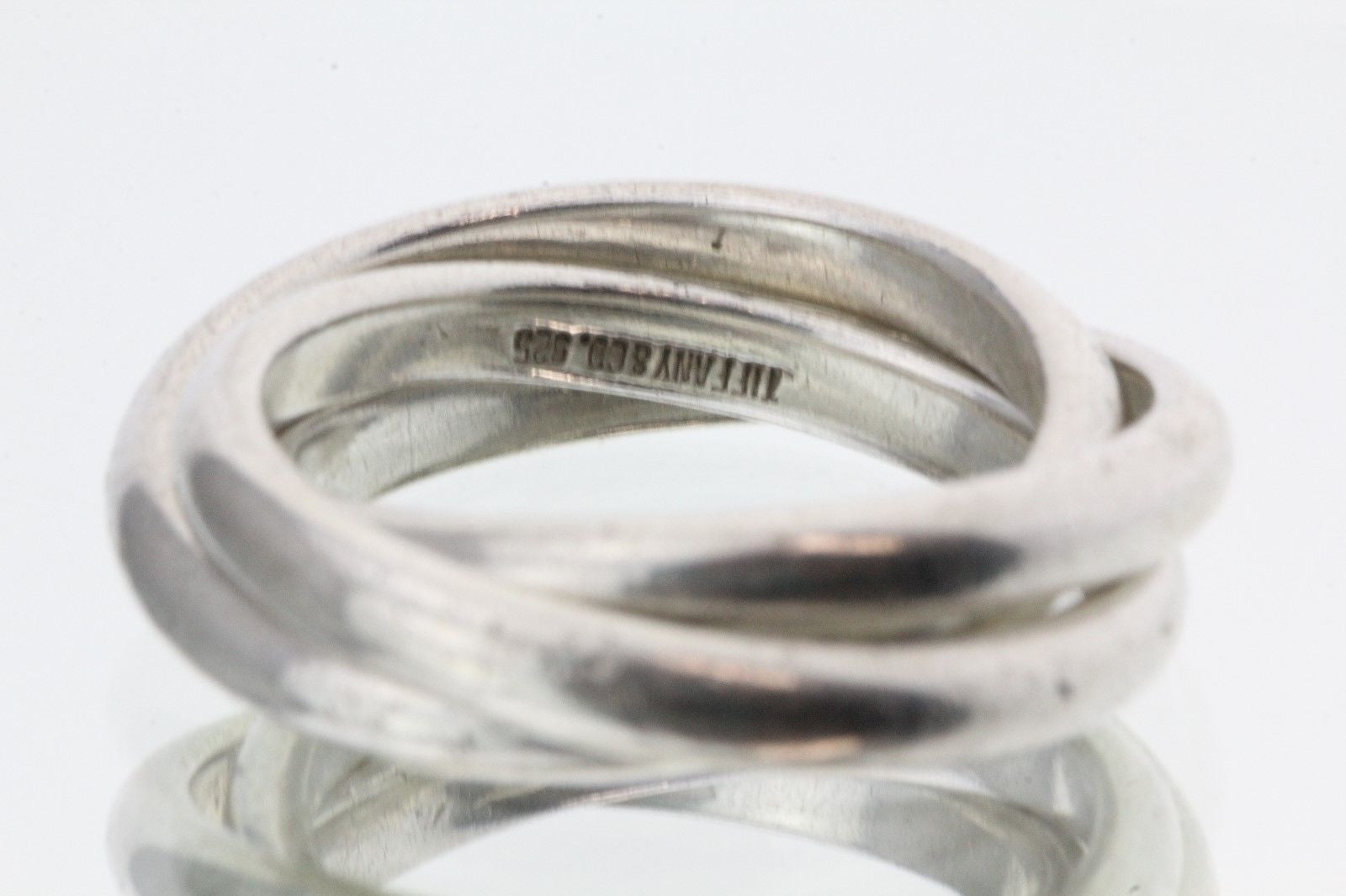 Tiffany & Co Sterling Silver Rolling Ring Band Size Size 6 - Queen May