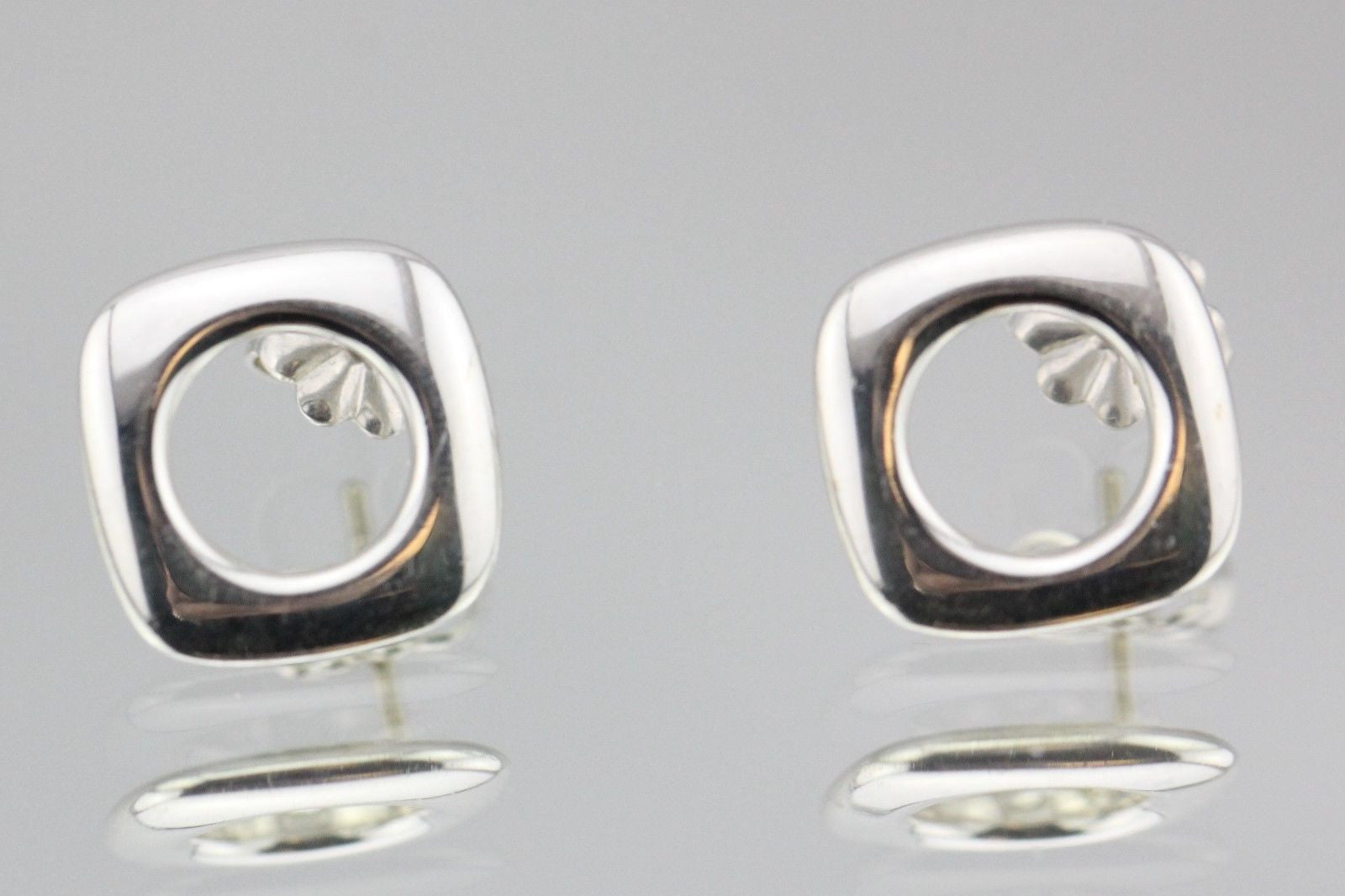 Tiffany & Co Sterling Silver Cushion Earrings - Queen May