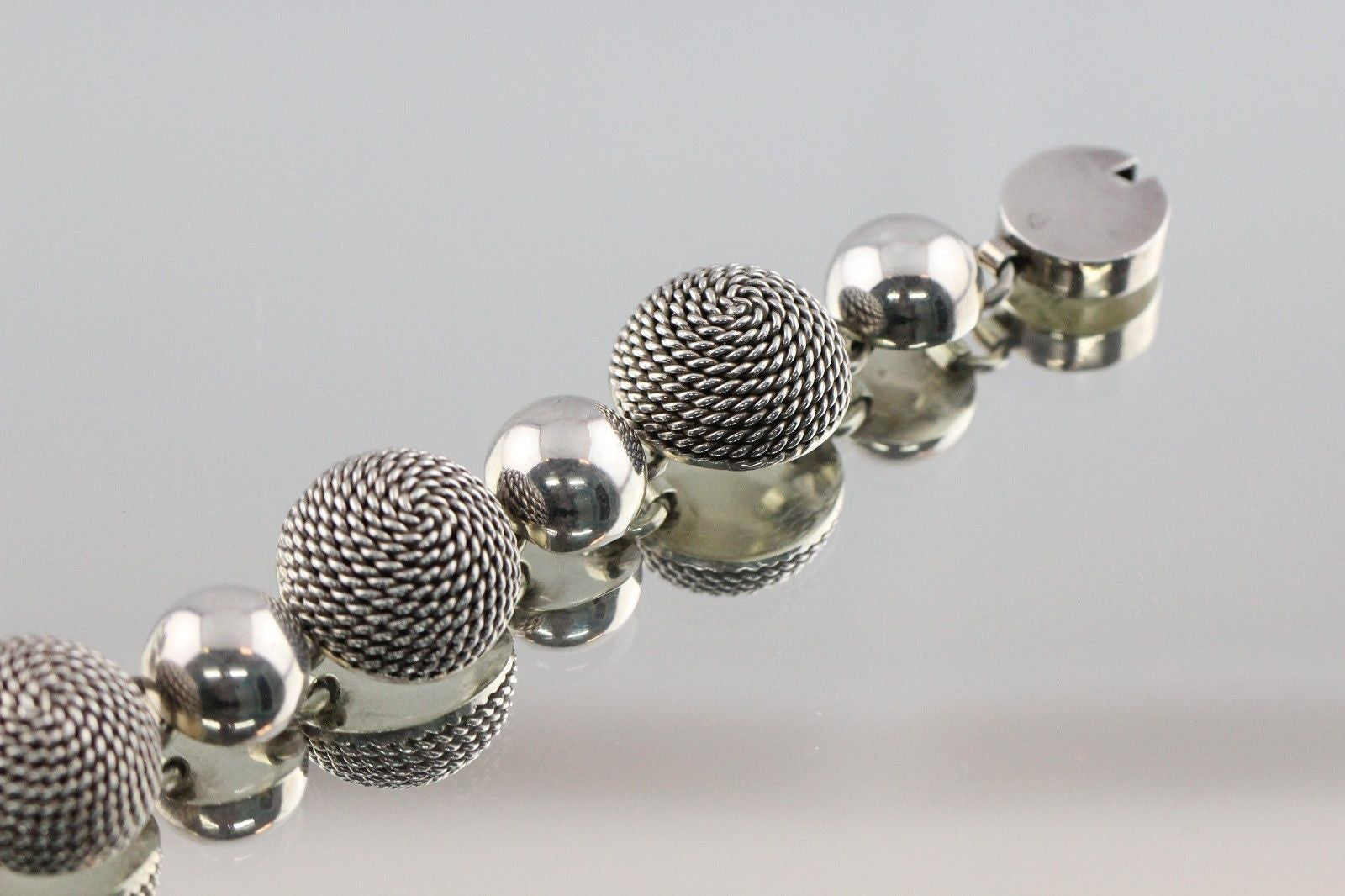 Vintage Mexico Chunky Heavy Sterling Silver Bracelet & Ring Set Signed TL-11 - Queen May