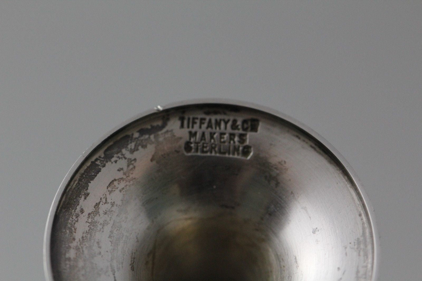 Tiffany & Co Sterling Silver Cordial Shot Cup Glass w/ Gilt Interior - Queen May