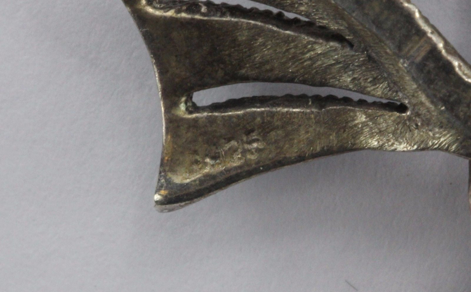 Vintage Sterling Silver & Marcasite Bow Ribbon Necklace - Queen May