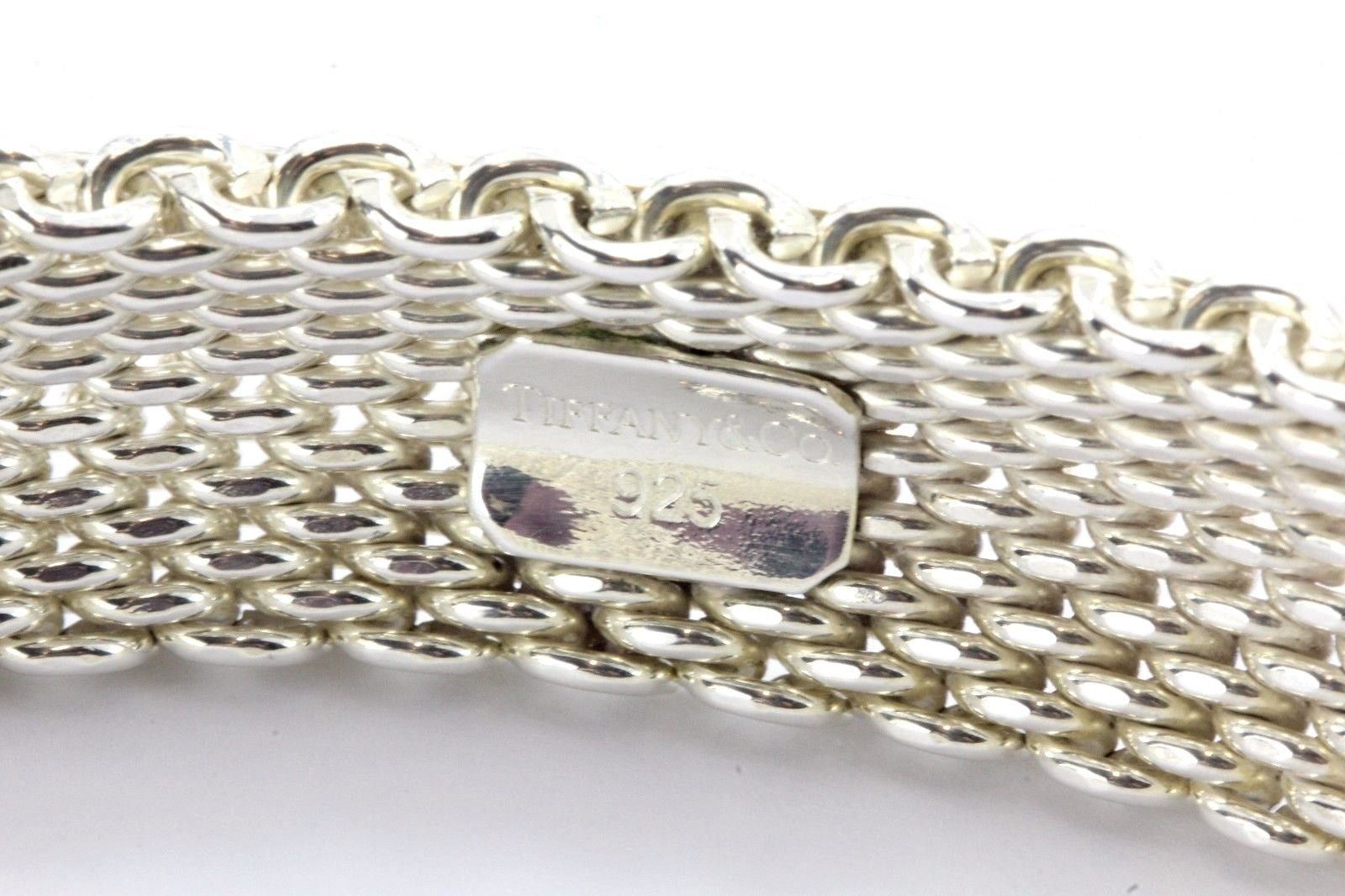 Tiffany & Co Sterling Silver Somerset Mesh Bracelet Bangle - Queen May