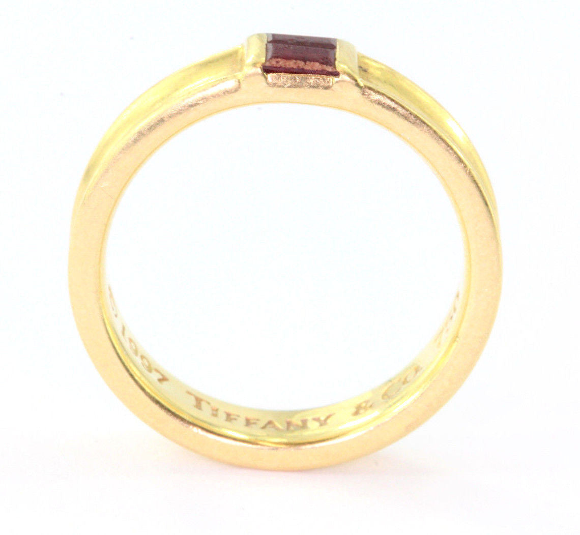 Tiffany & Co 18K Yellow Gold Ruby Stack Band Ring - Queen May